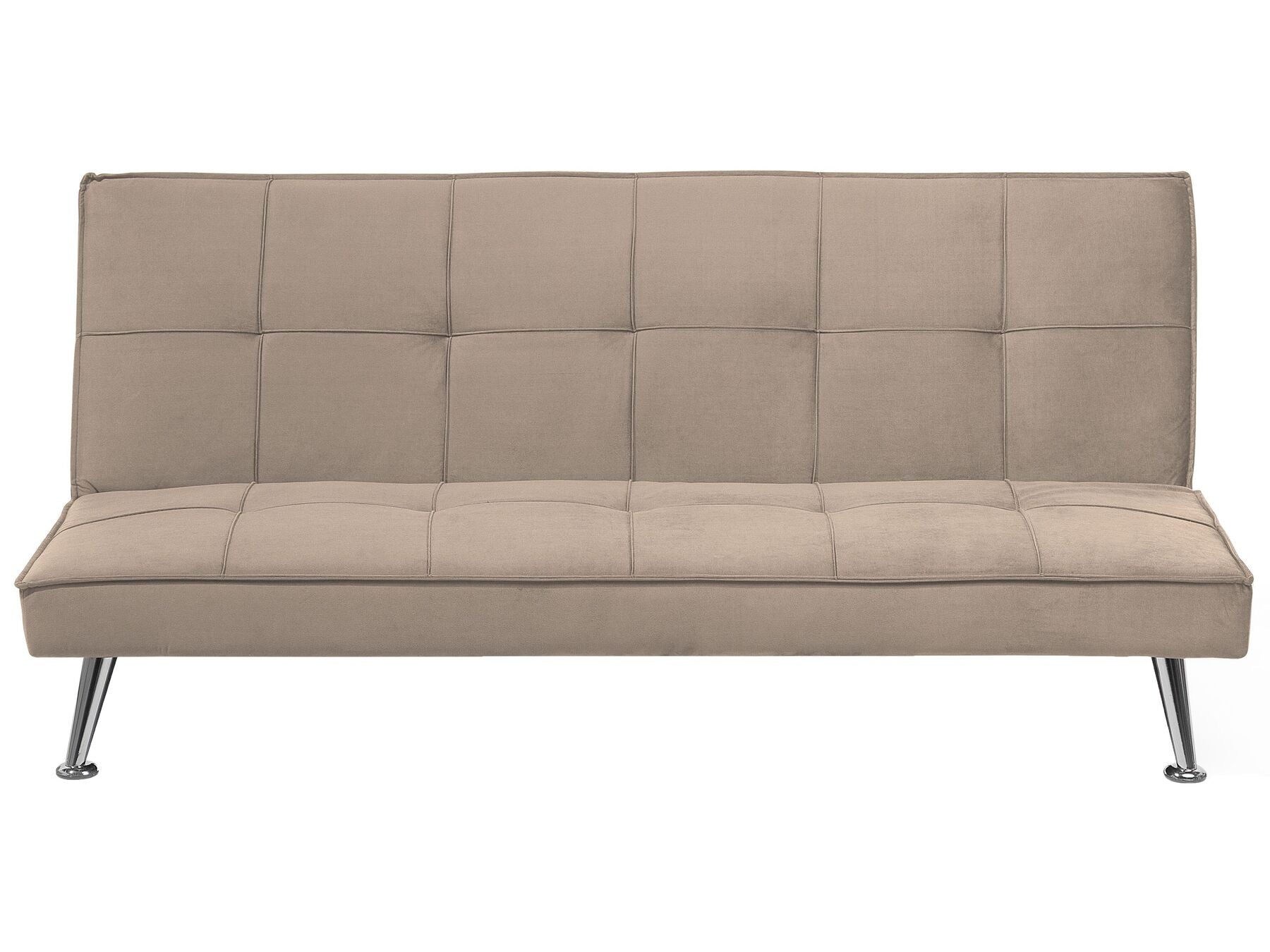 Sofa Bed HASLE Fabric Sand Beige 3 Seater