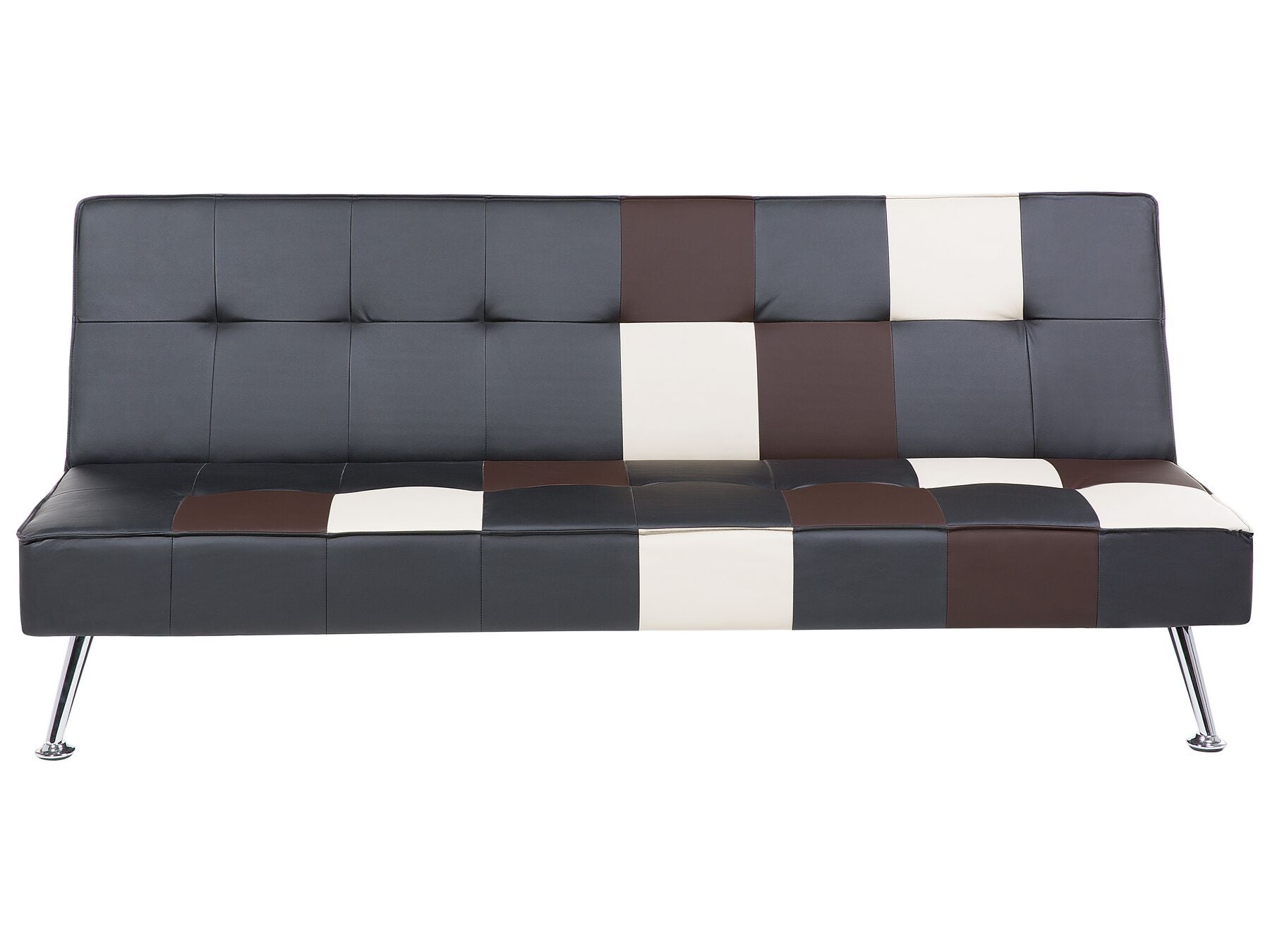 Sofa Bed OLSKER Faux Leather Black 3 Seater