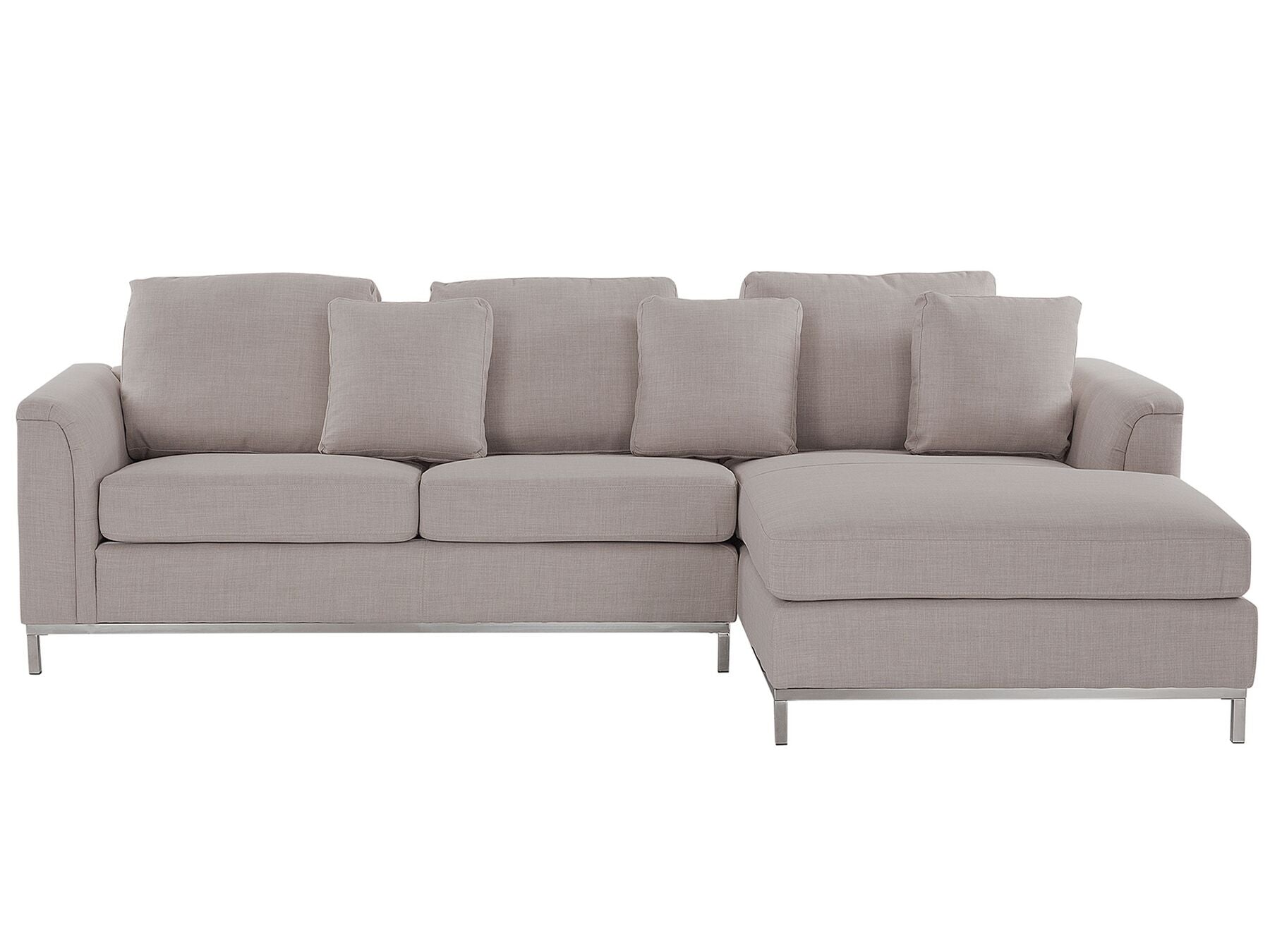 Corner Sofa OSLO Fabric Beige 4 Seater Left Hand