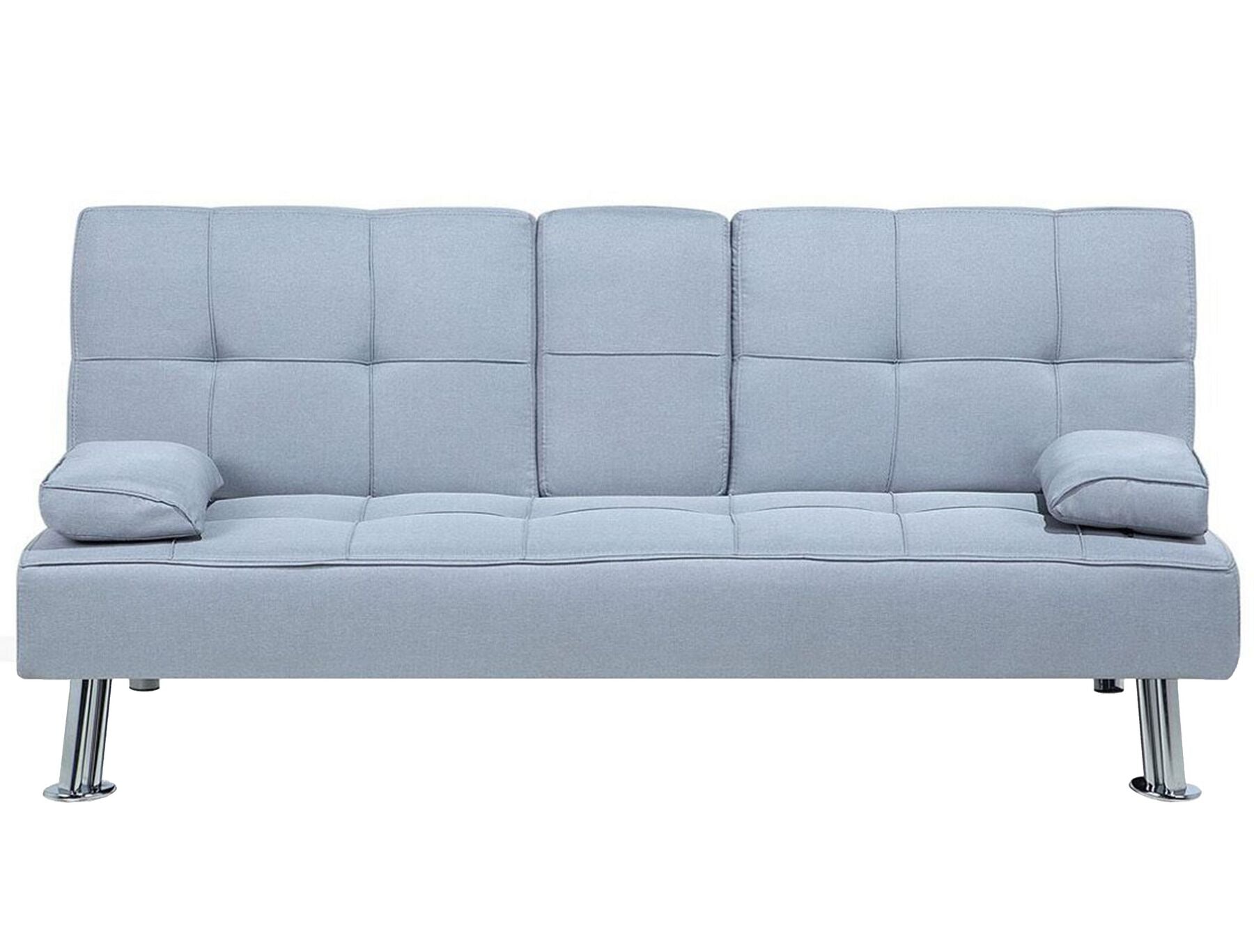 Sofa Bed ROXEN Fabric Light Grey 3 Seater