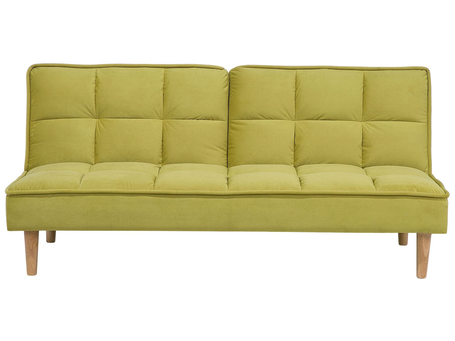 Sofa Bed SILJAN Fabric Olive Green 3 Seater