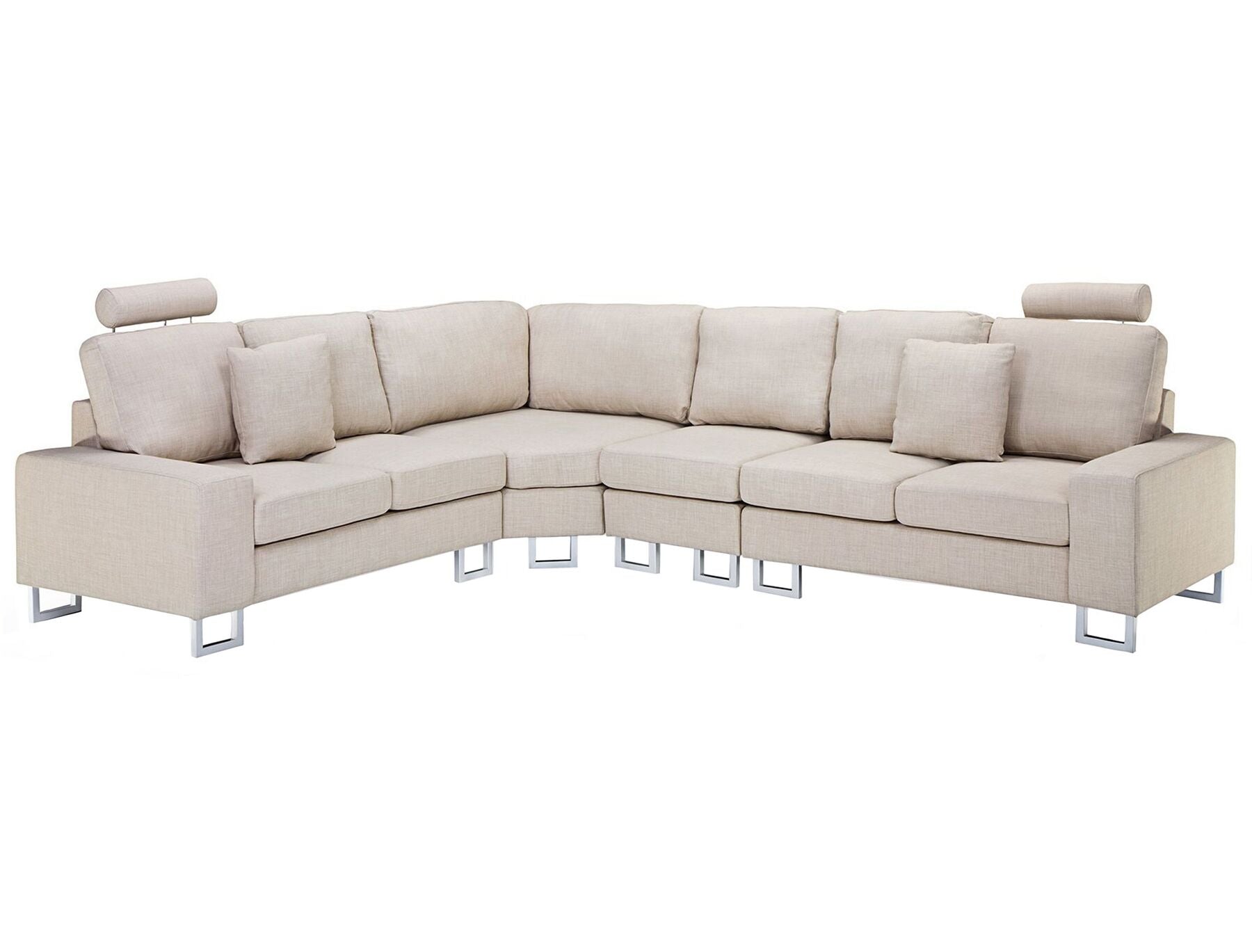 Corner Sofa STOCKHOLM Fabric Beige 6 Seater Right Hand