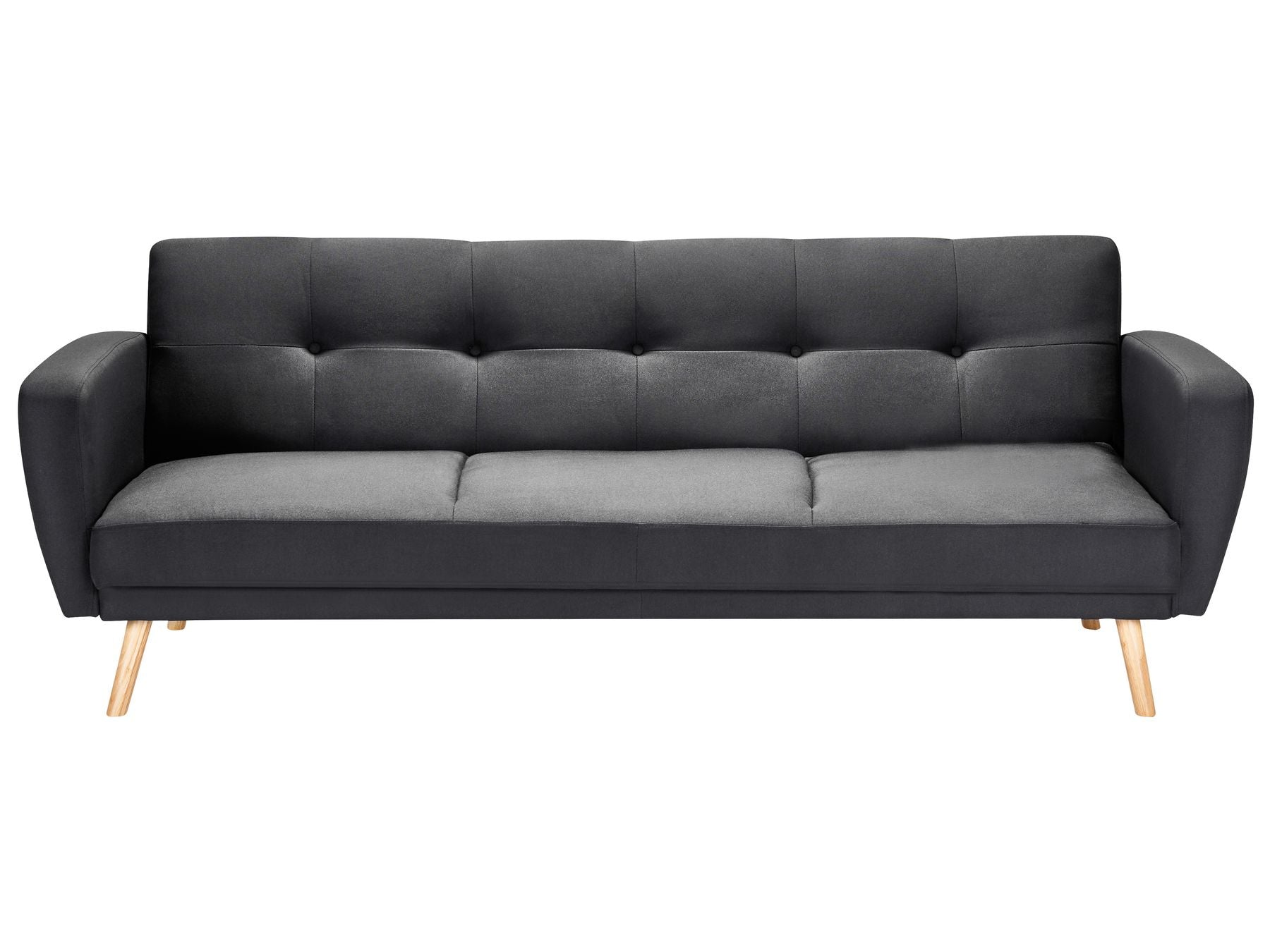 Sofa Bed FLORLI Fabric Black 3 Seater