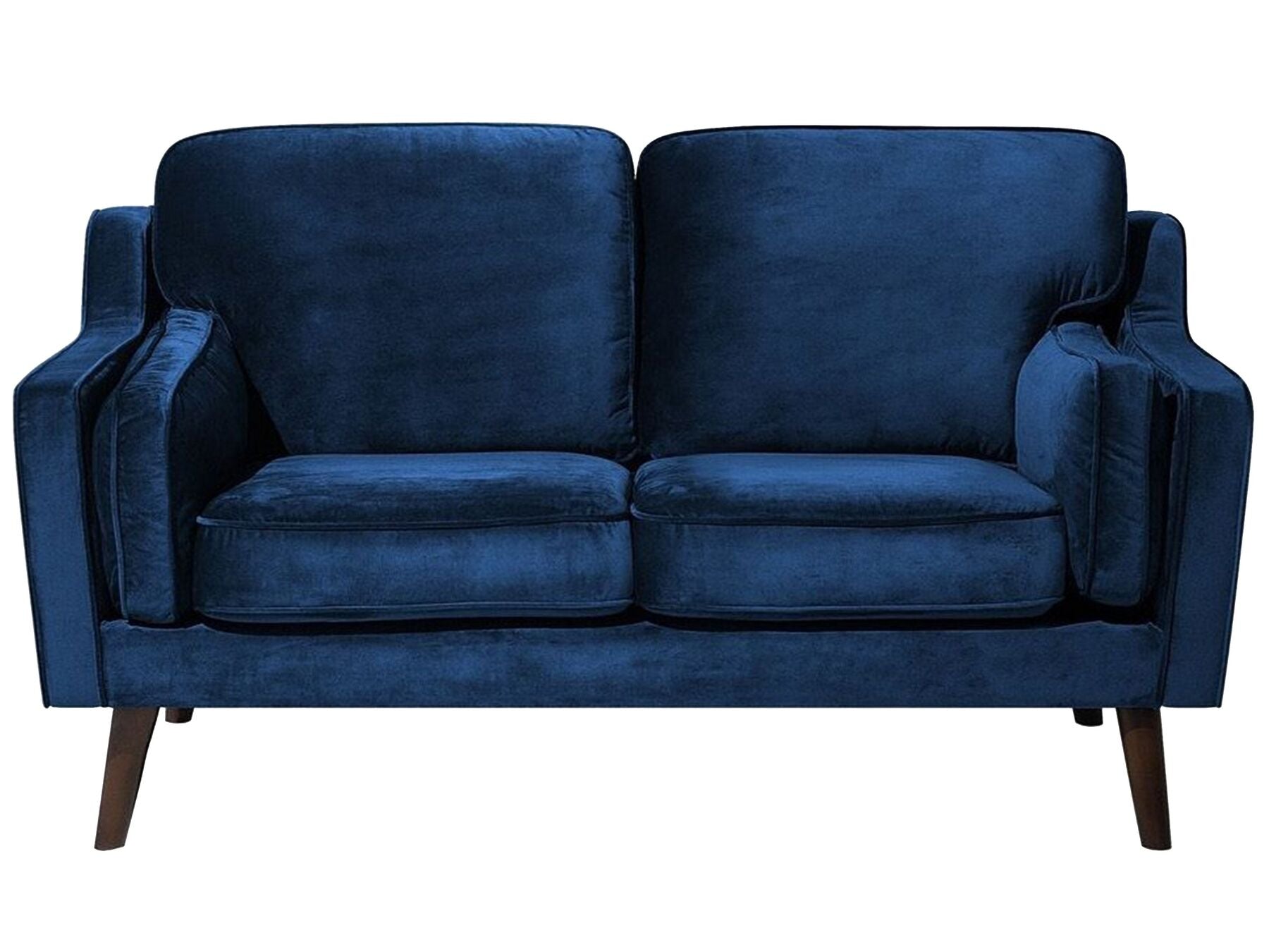2 Seater Velvet Sofa Navy Blue LOKKA