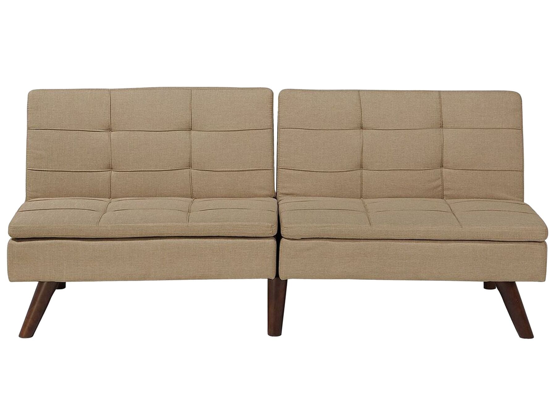 Sofa Bed RONNE Fabric Light Brown 3 Seater