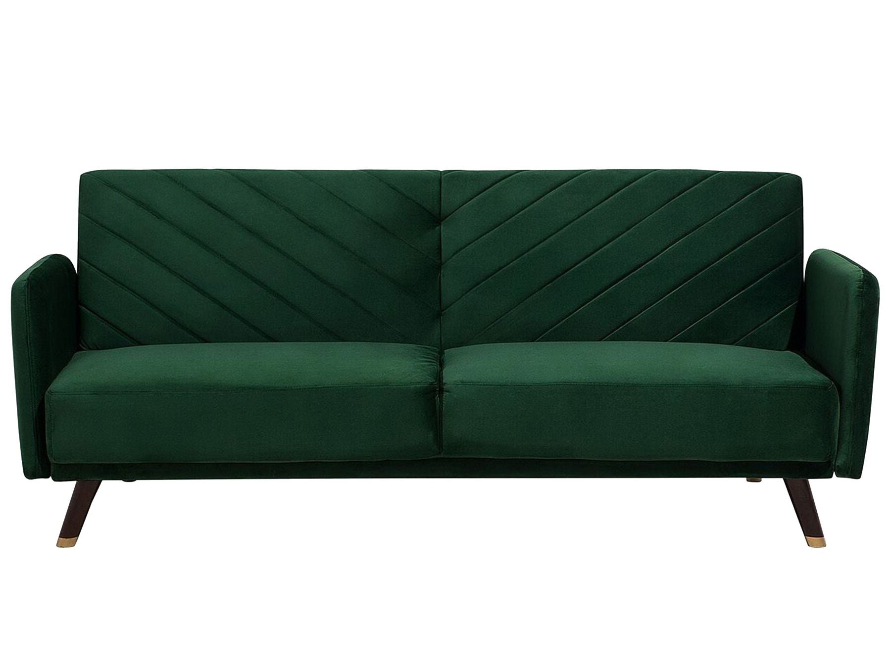 Sofa Bed SENJA Velvet Emerald Green 3 Seater