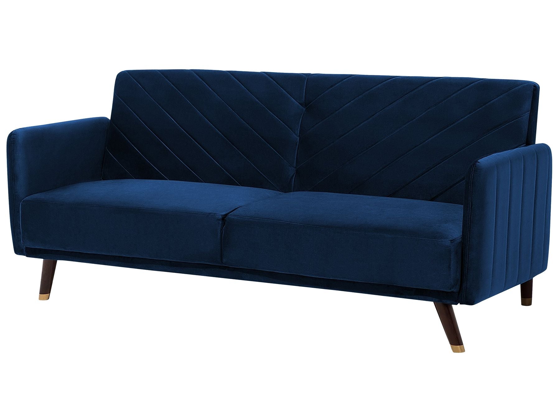 Sofa Bed SENJA Velvet Navy Blue 3 Seater