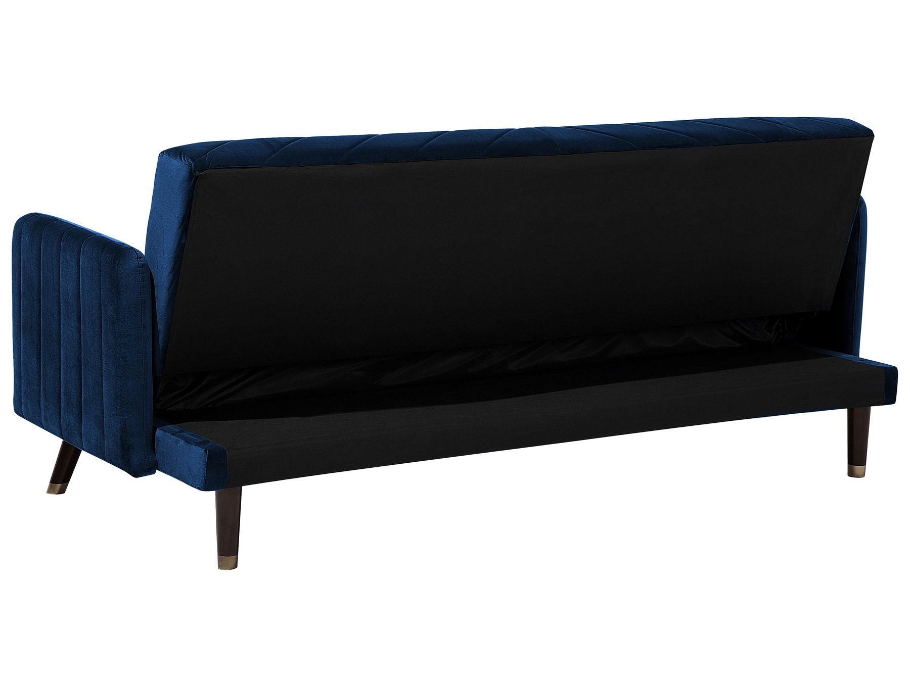 Sofa Bed SENJA Velvet Navy Blue 3 Seater
