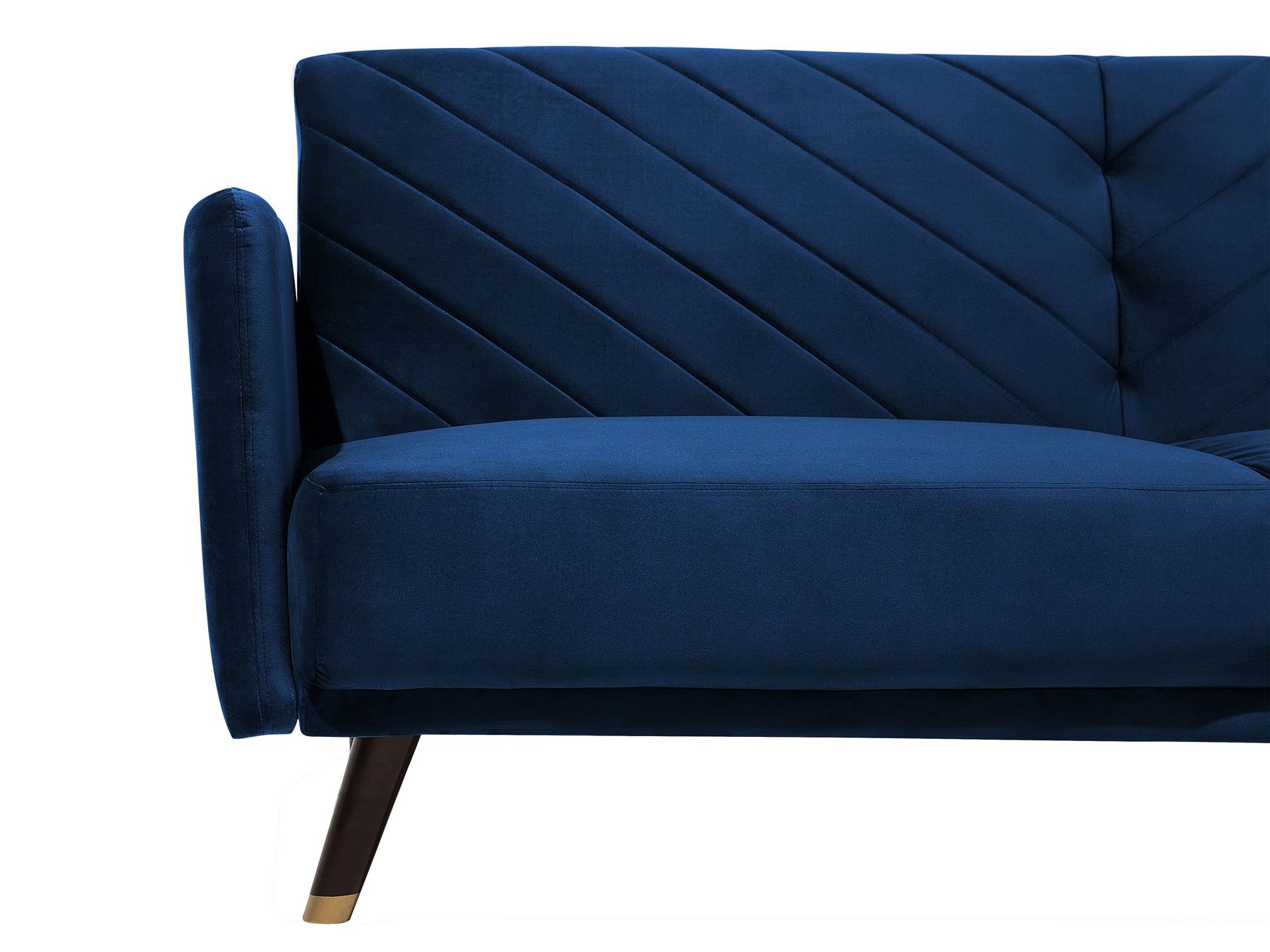 Sofa Bed SENJA Velvet Navy Blue 3 Seater