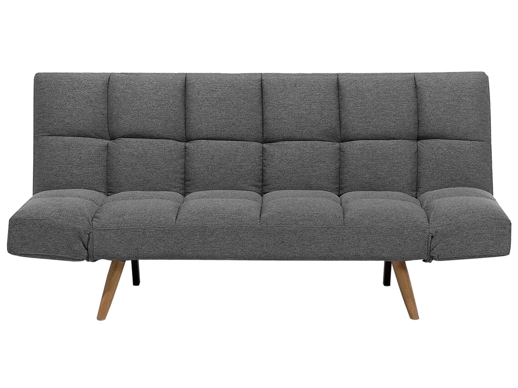 Sofa Bed INGARO Fabric Dark Grey 2 Seater