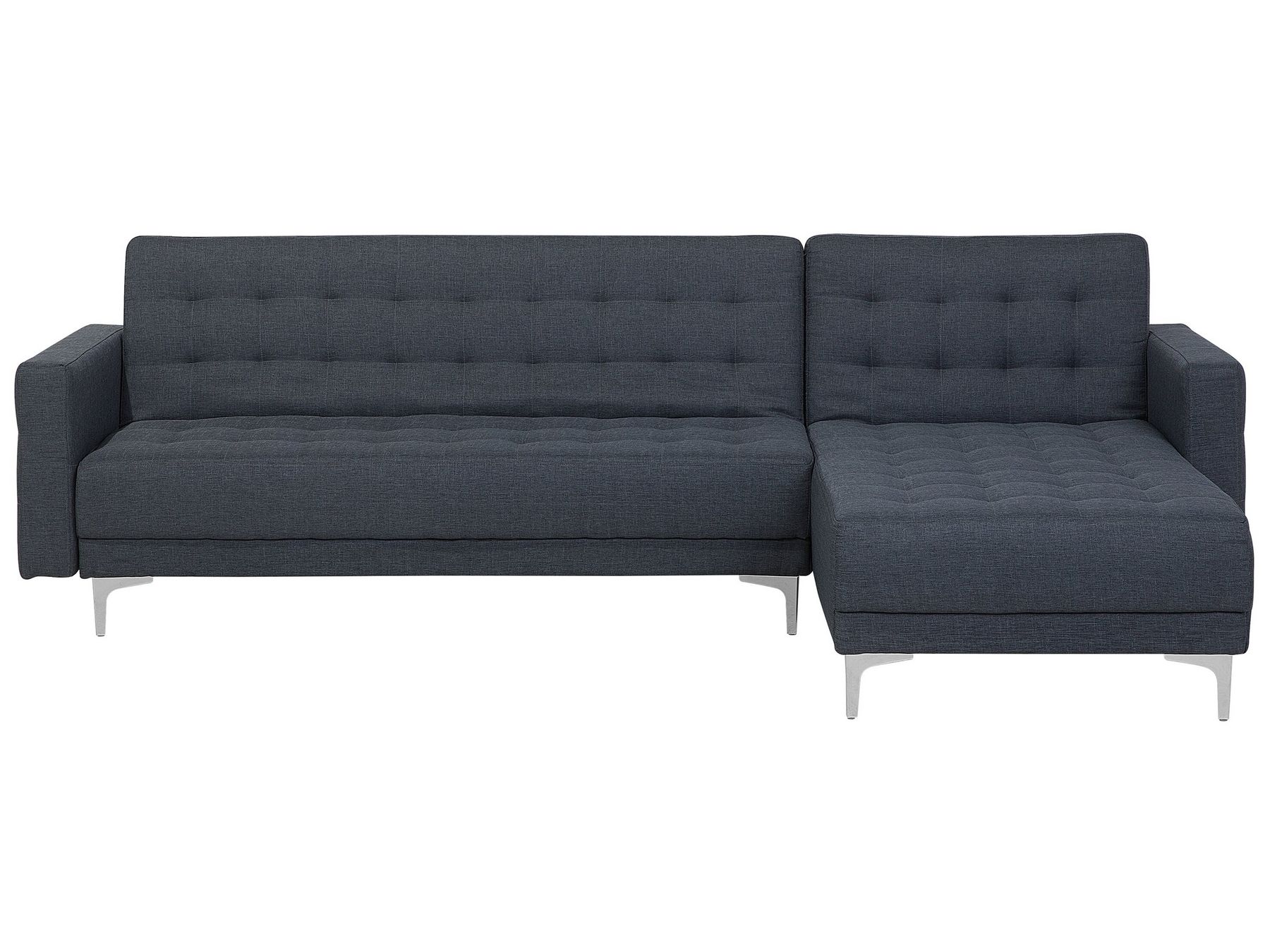 Modular Corner Sofa Bed ABERDEEN Fabric Dark Grey 4 Seater Left Hand