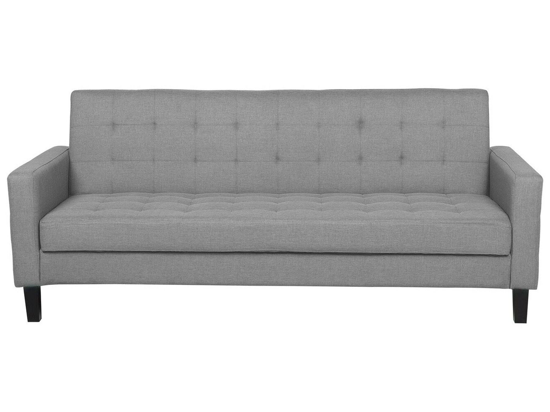 Sofa Bed VEHKOO Fabric Light Grey 3 Seater