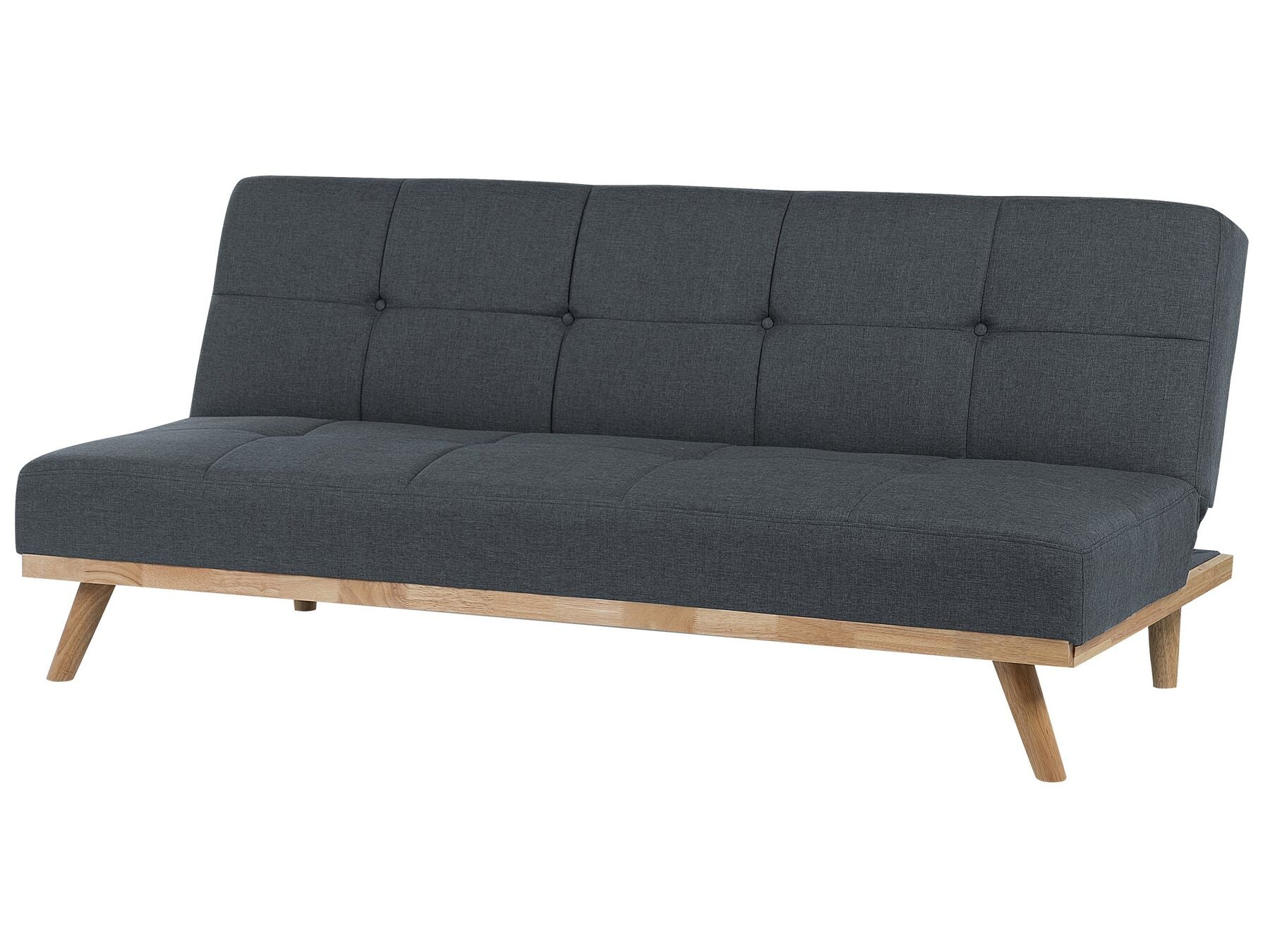 Sofa Bed FROYA Fabric Dark Grey 3 Seater