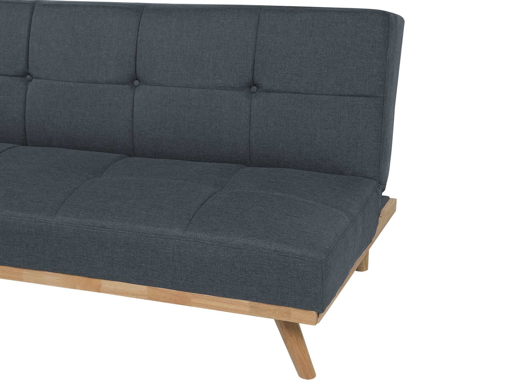 Sofa Bed FROYA Fabric Dark Grey 3 Seater