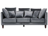 3 Seater Velvet Sofa Grey