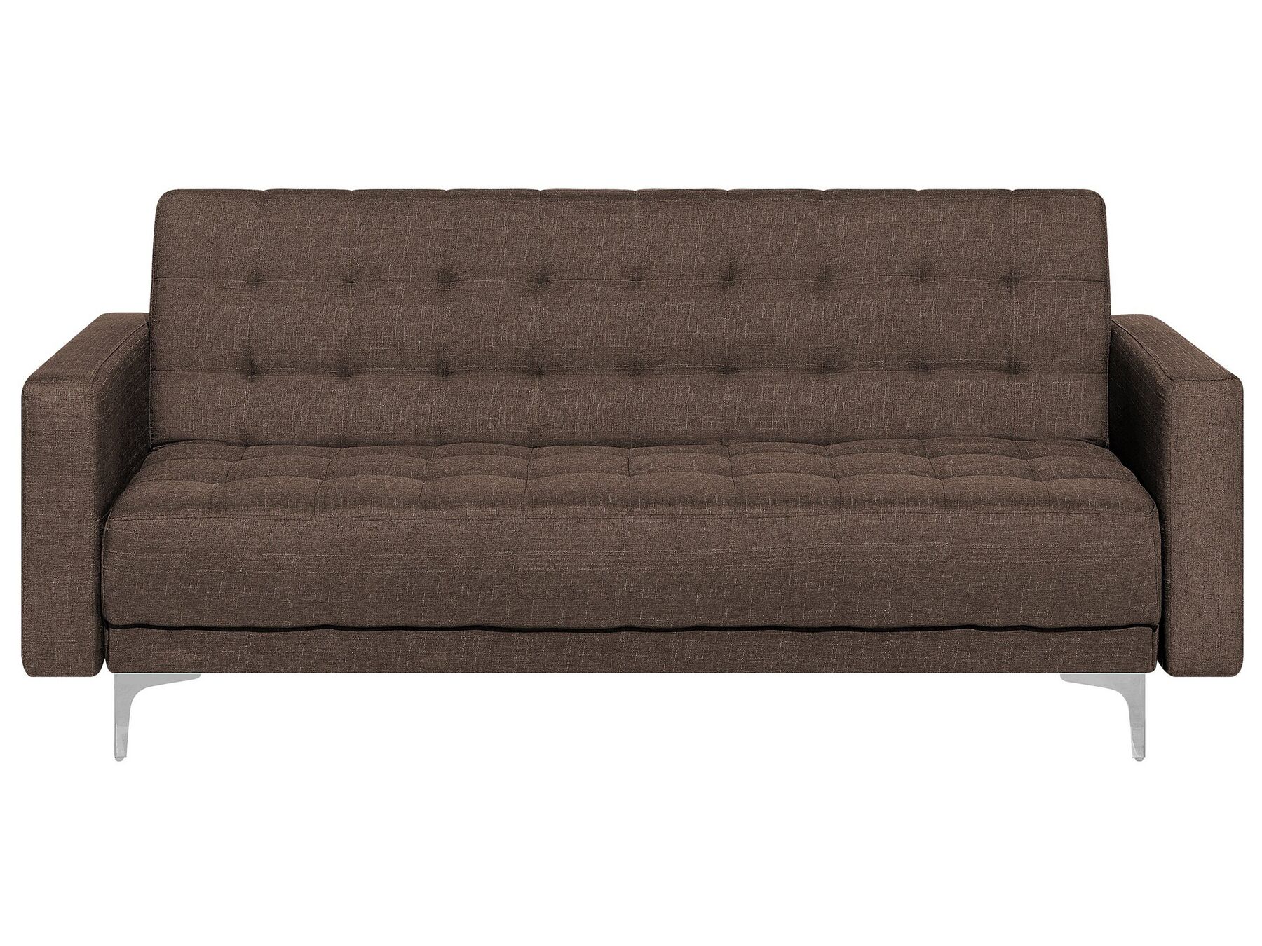 Sofa Bed ABERDEEN Fabric Dark Brown 3 Seater