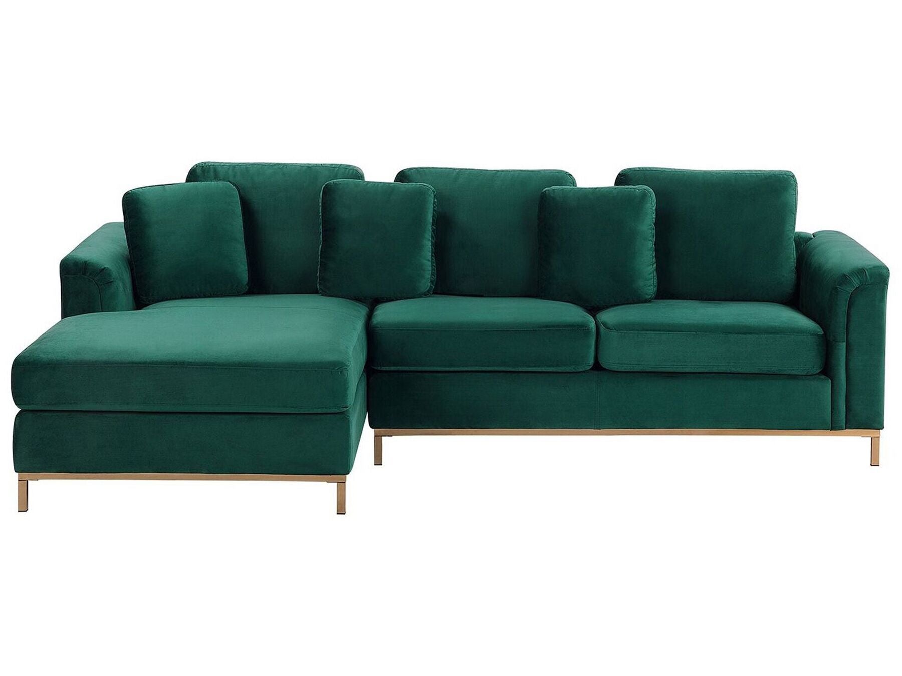 Corner Sofa OSLO Velvet Dark Green 4 Seater Right Hand