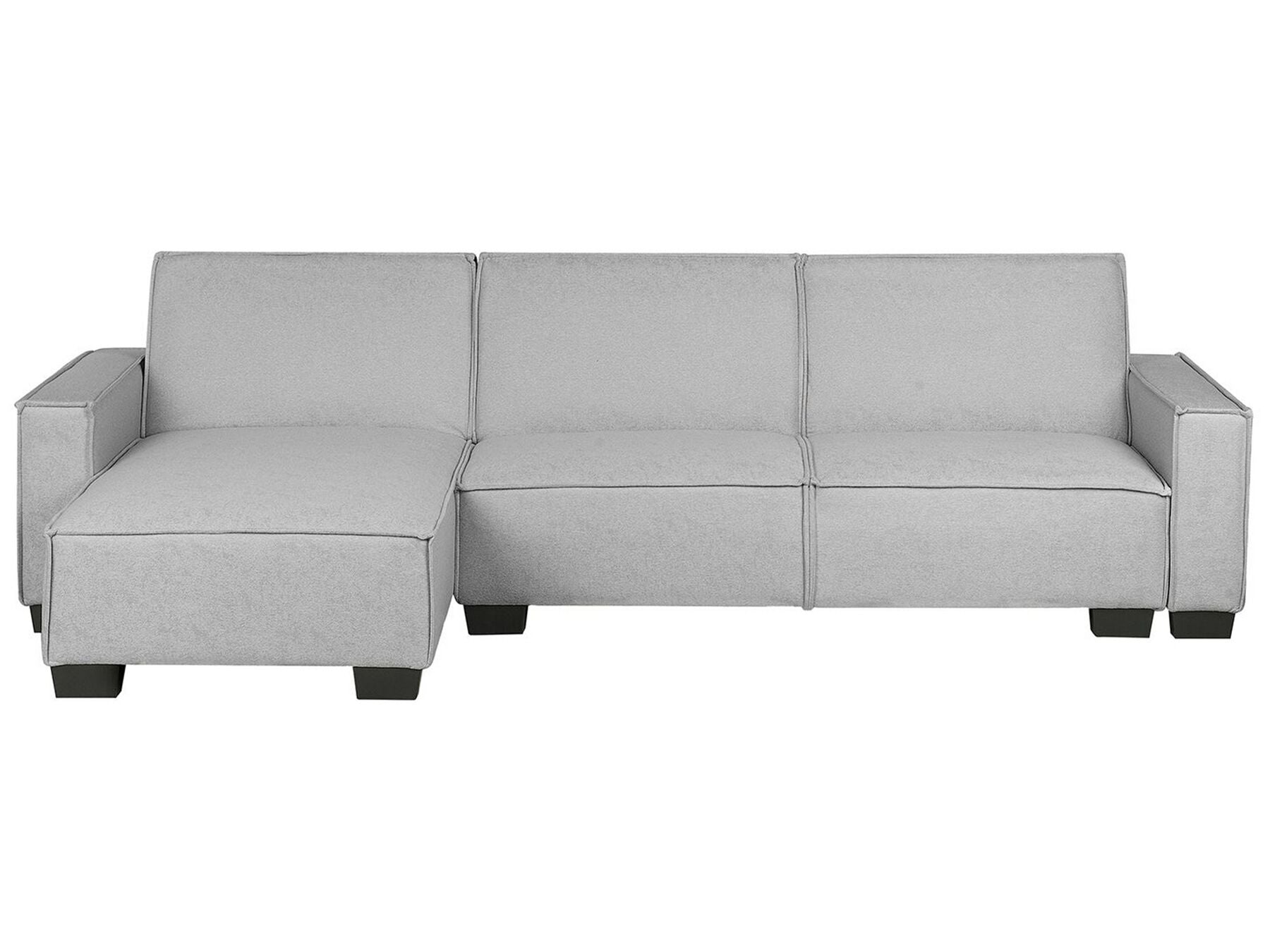 Corner Sofa Bed ROMEDAL Fabric Light Grey 3 Seater Right Hand
