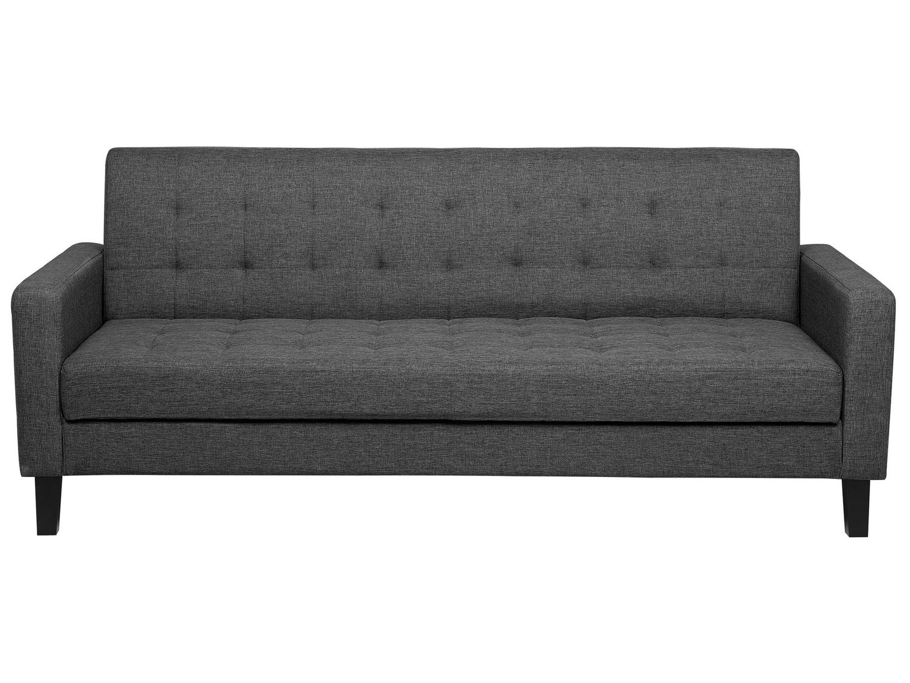 Sofa Bed VEHKOO Fabric Dark Grey 3 Seater