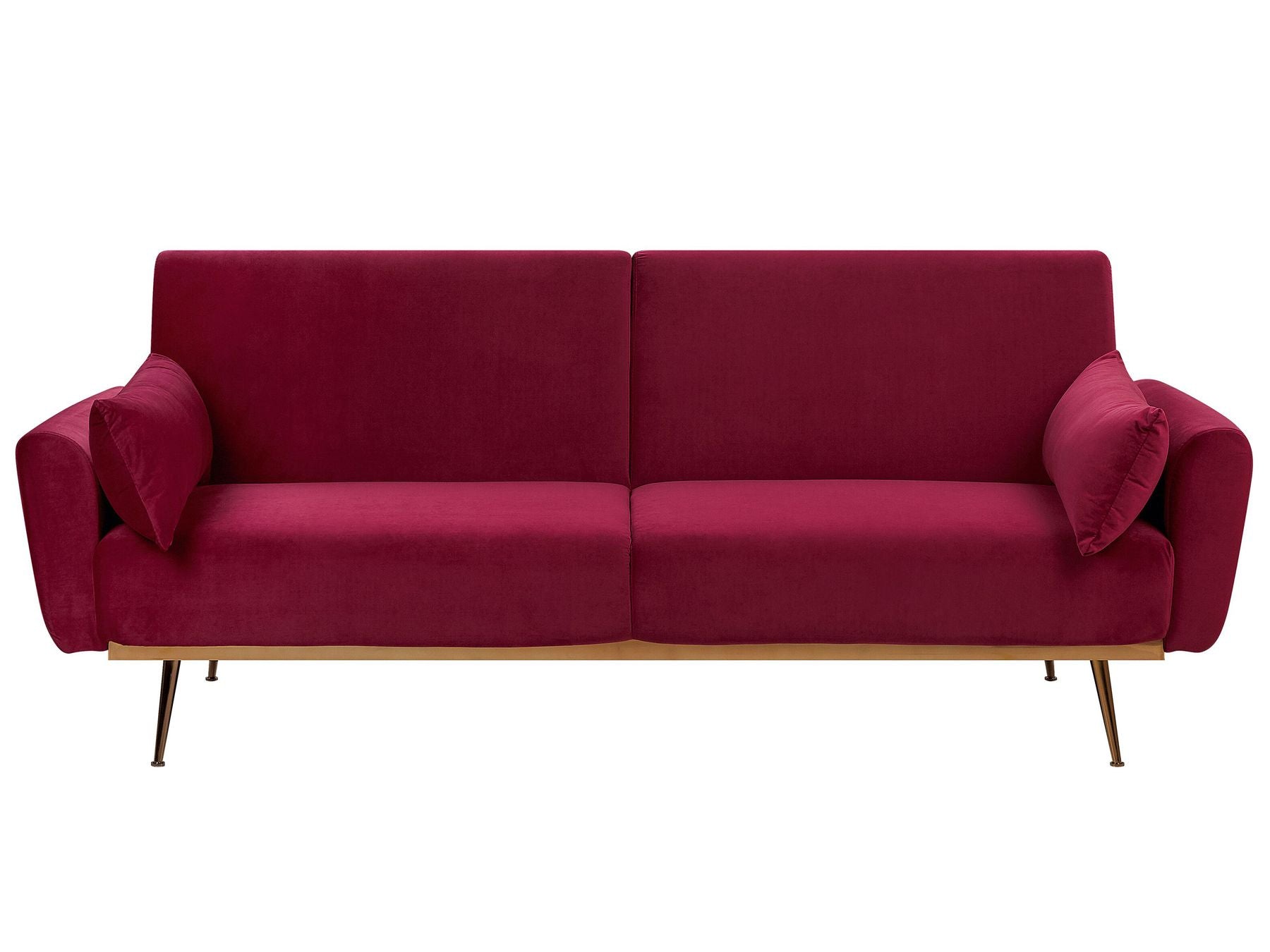 Sofa Bed EINA Velvet Burgundy 3 Seater