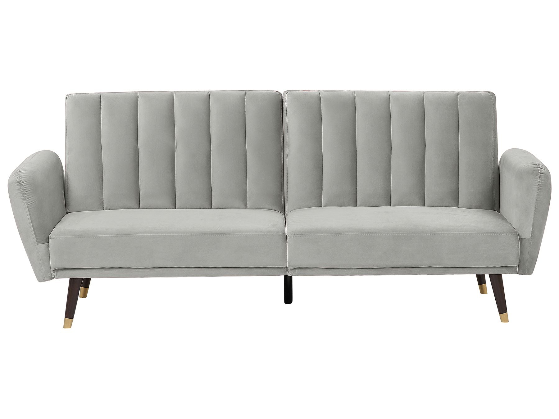 Sofa Bed VIMMERBY Velvet Light Grey 3 Seater