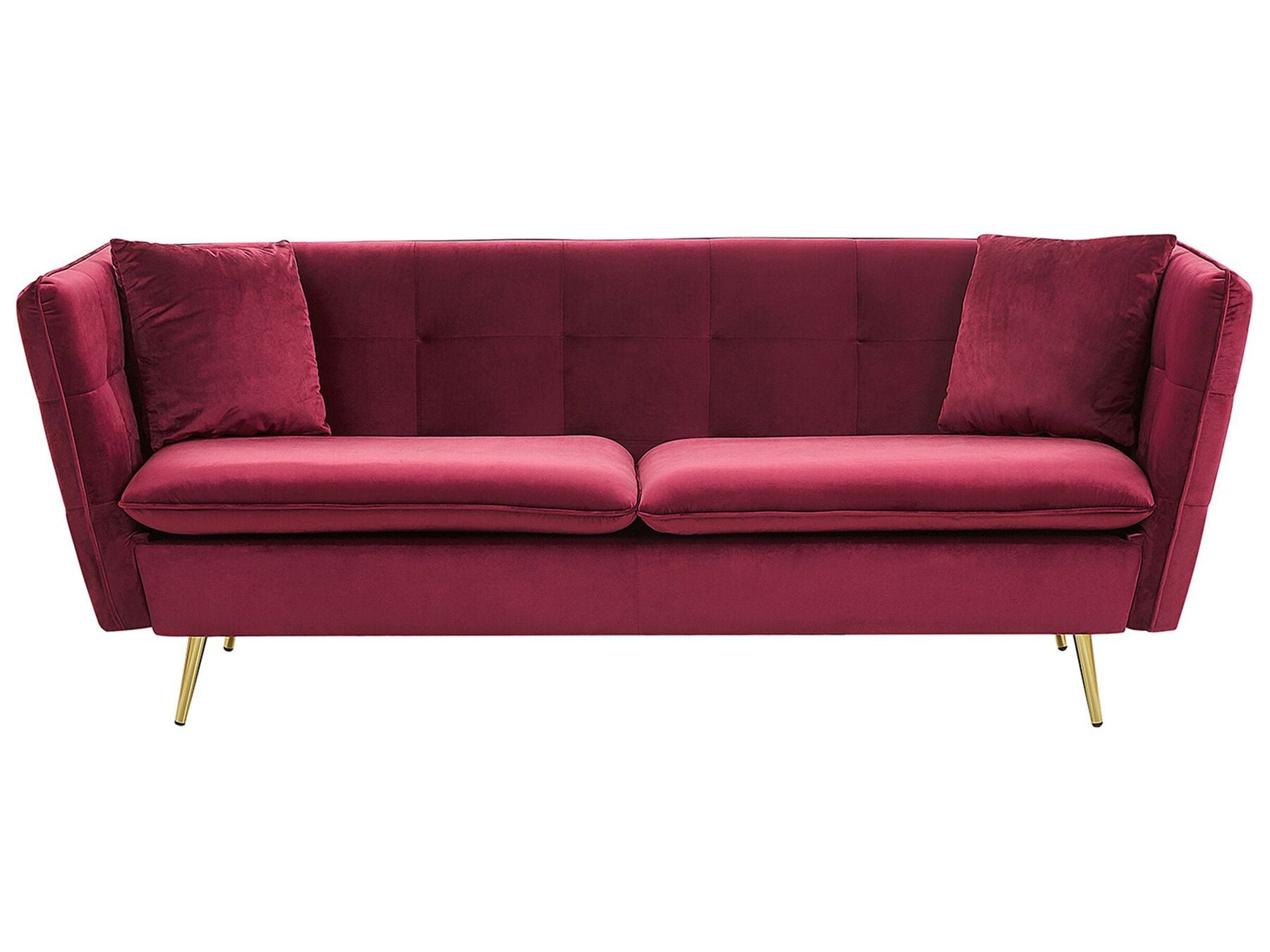 3 Seater Velvet Sofa Red FREDERICA