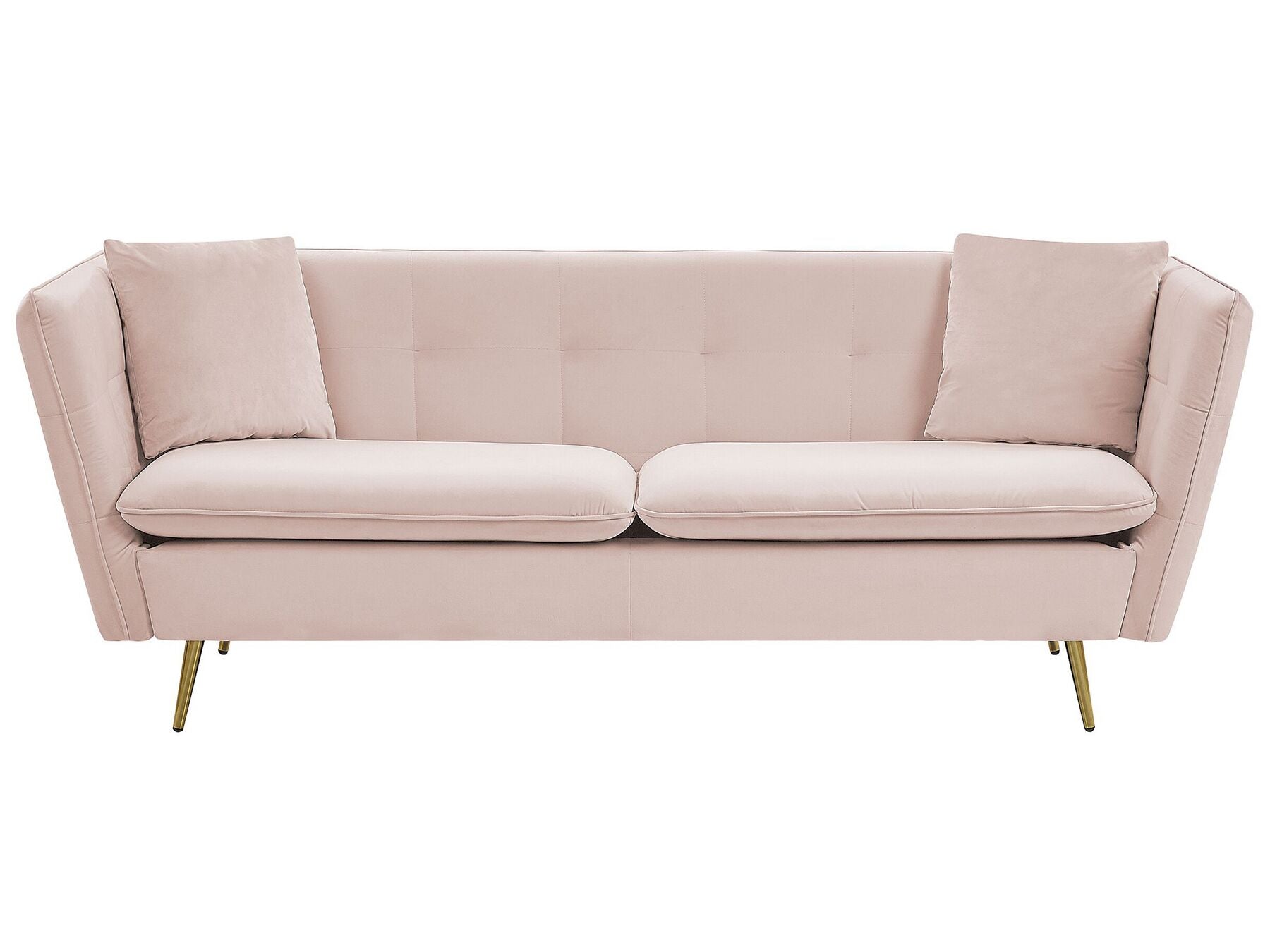 3 Seater Velvet Sofa Pink FREDERICA