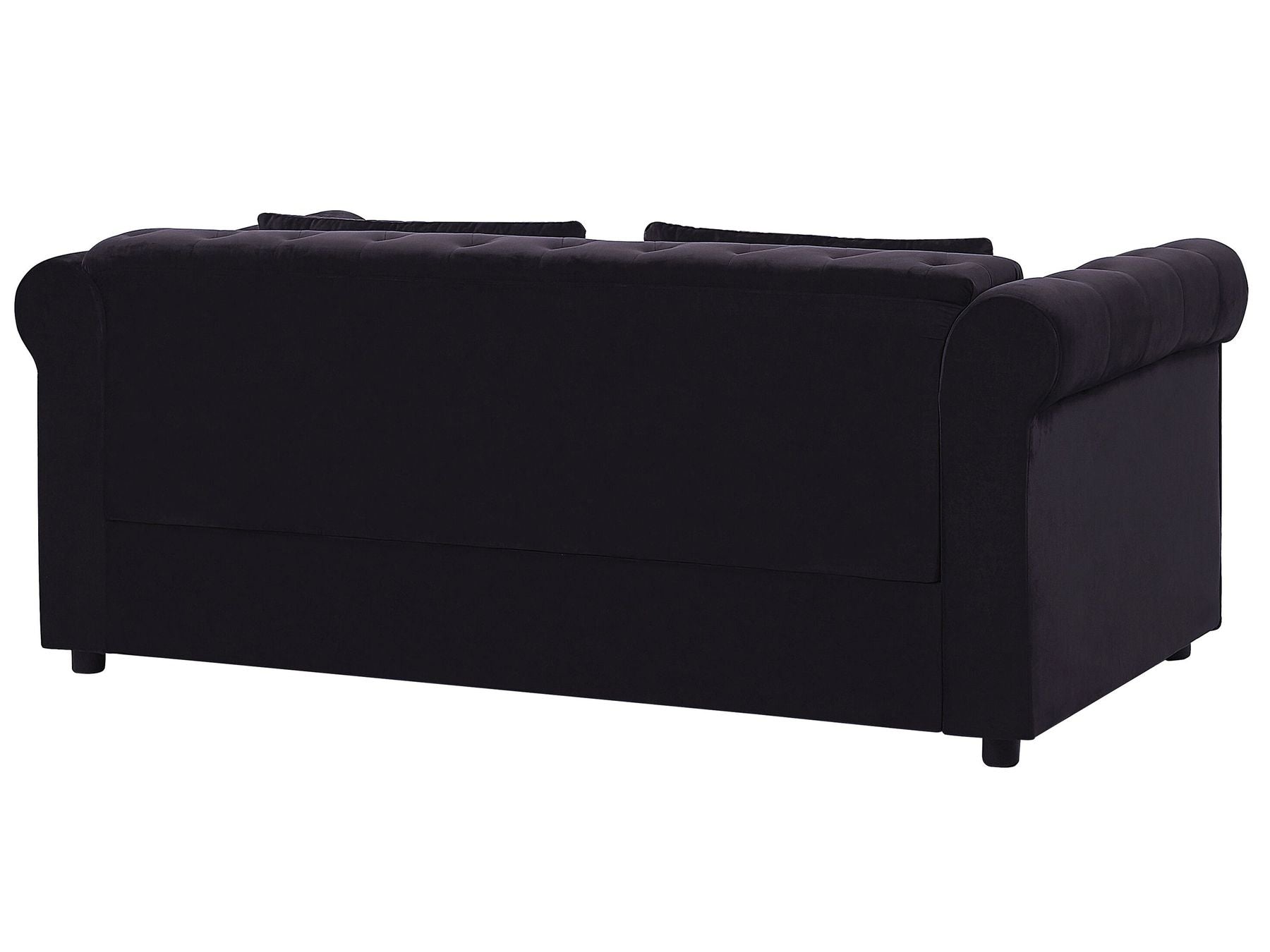Sofa Bed CHESTERFIELD Velvet Black 3 Seater
