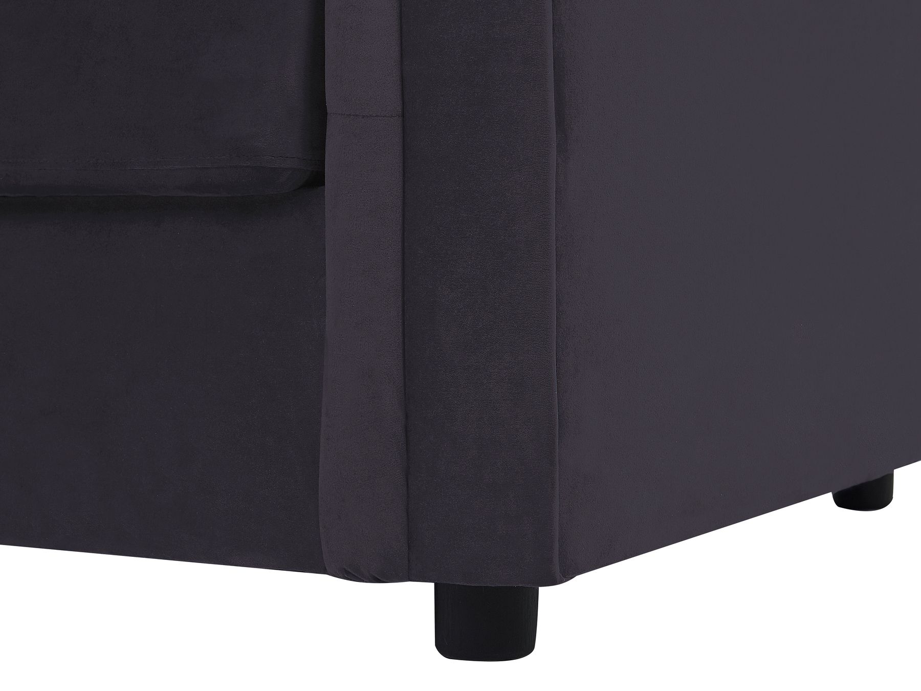 Sofa Bed CHESTERFIELD Velvet Black 3 Seater