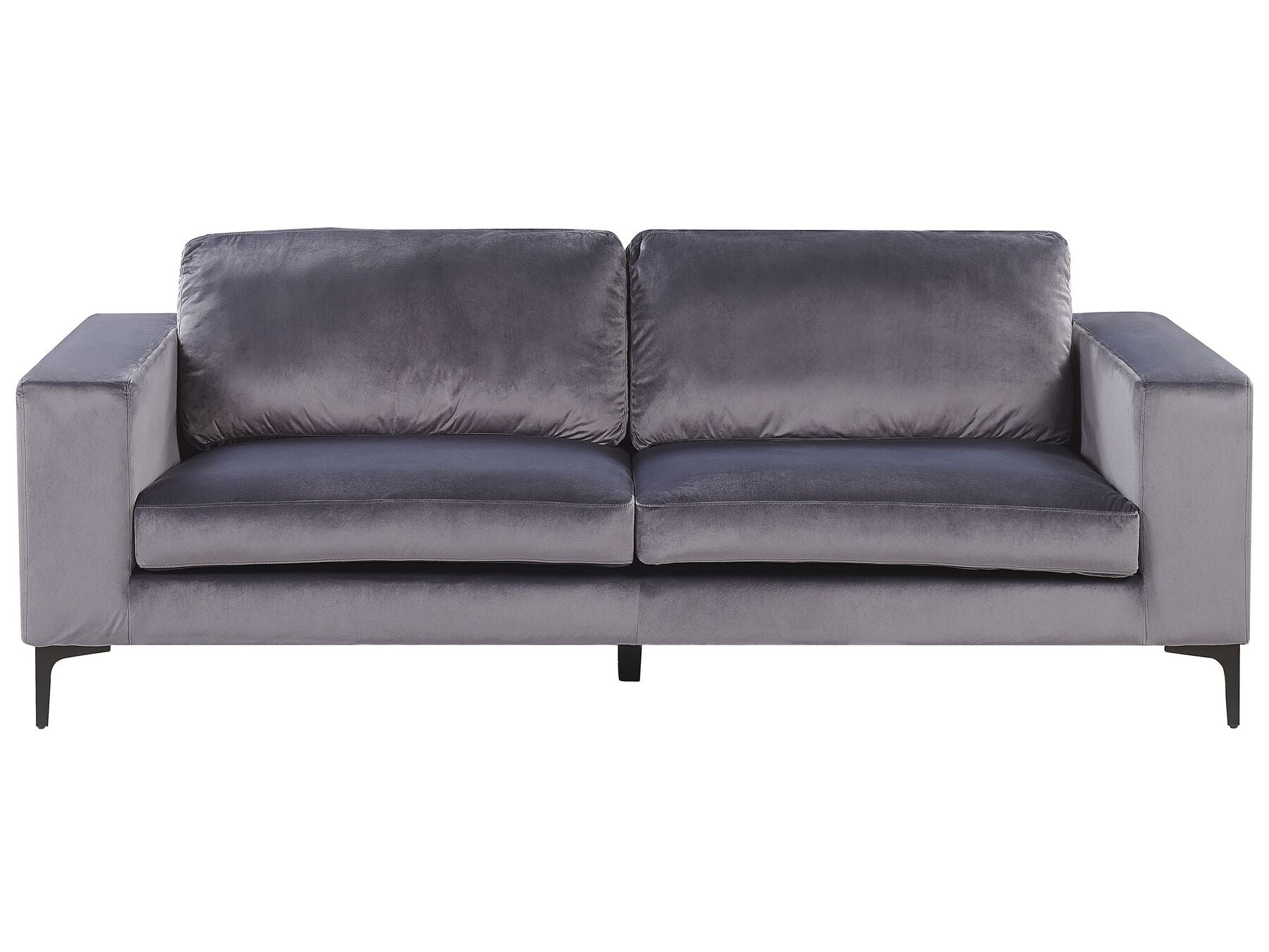 3 Seater Velvet Sofa Dark Grey VADSTENA