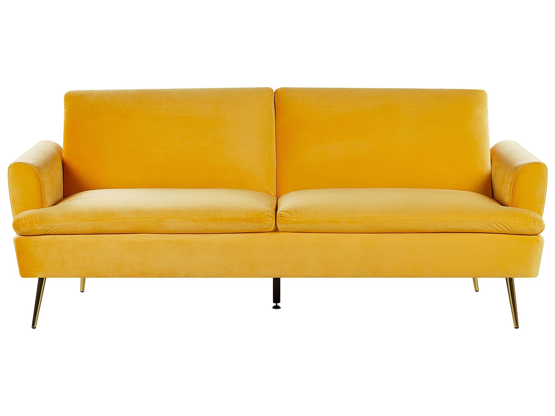 Sofa Bed VETTRE Velvet Yellow 3 Seater