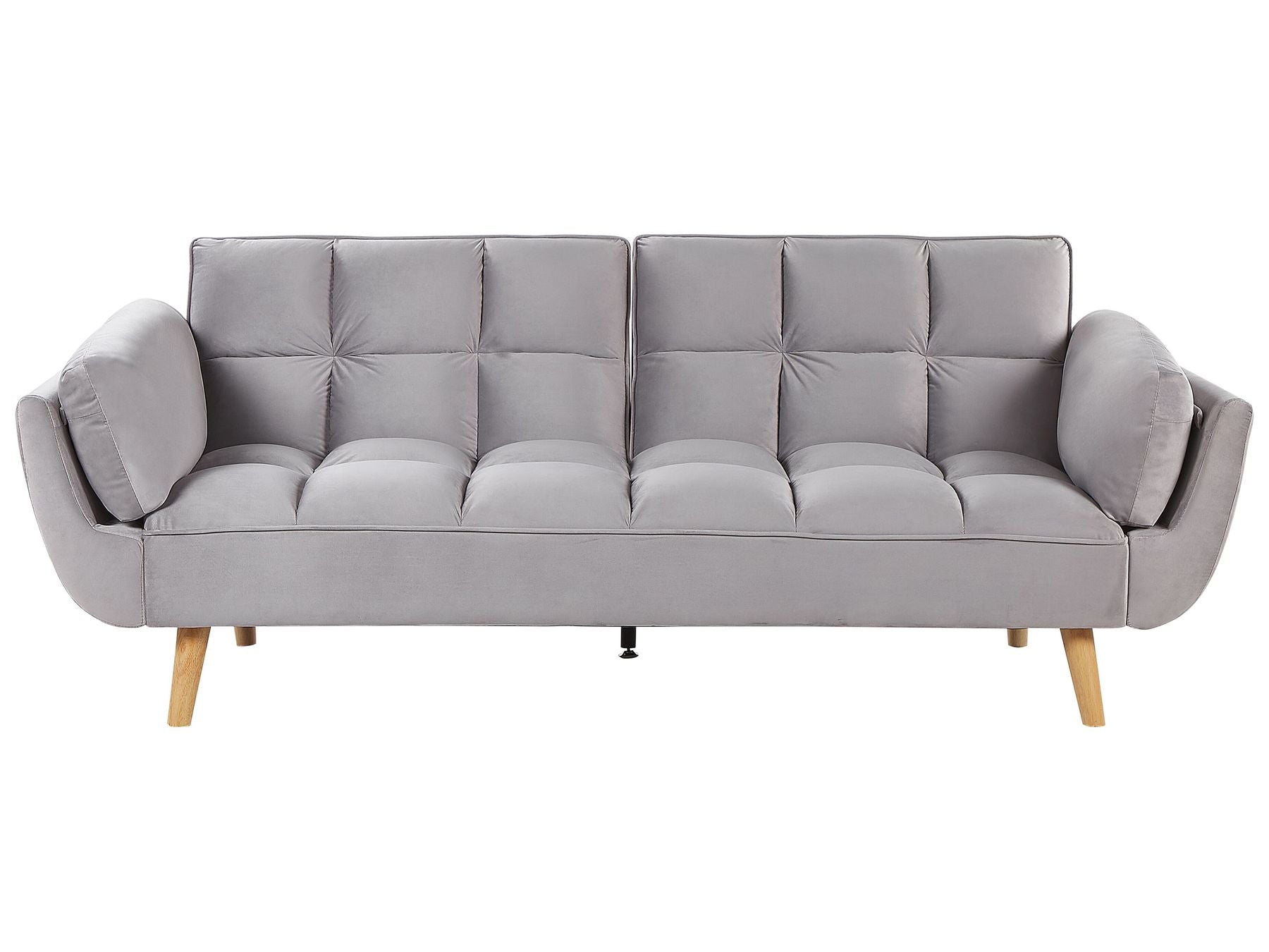 Sofa Bed ASBY Velvet Light Grey 3 Seater