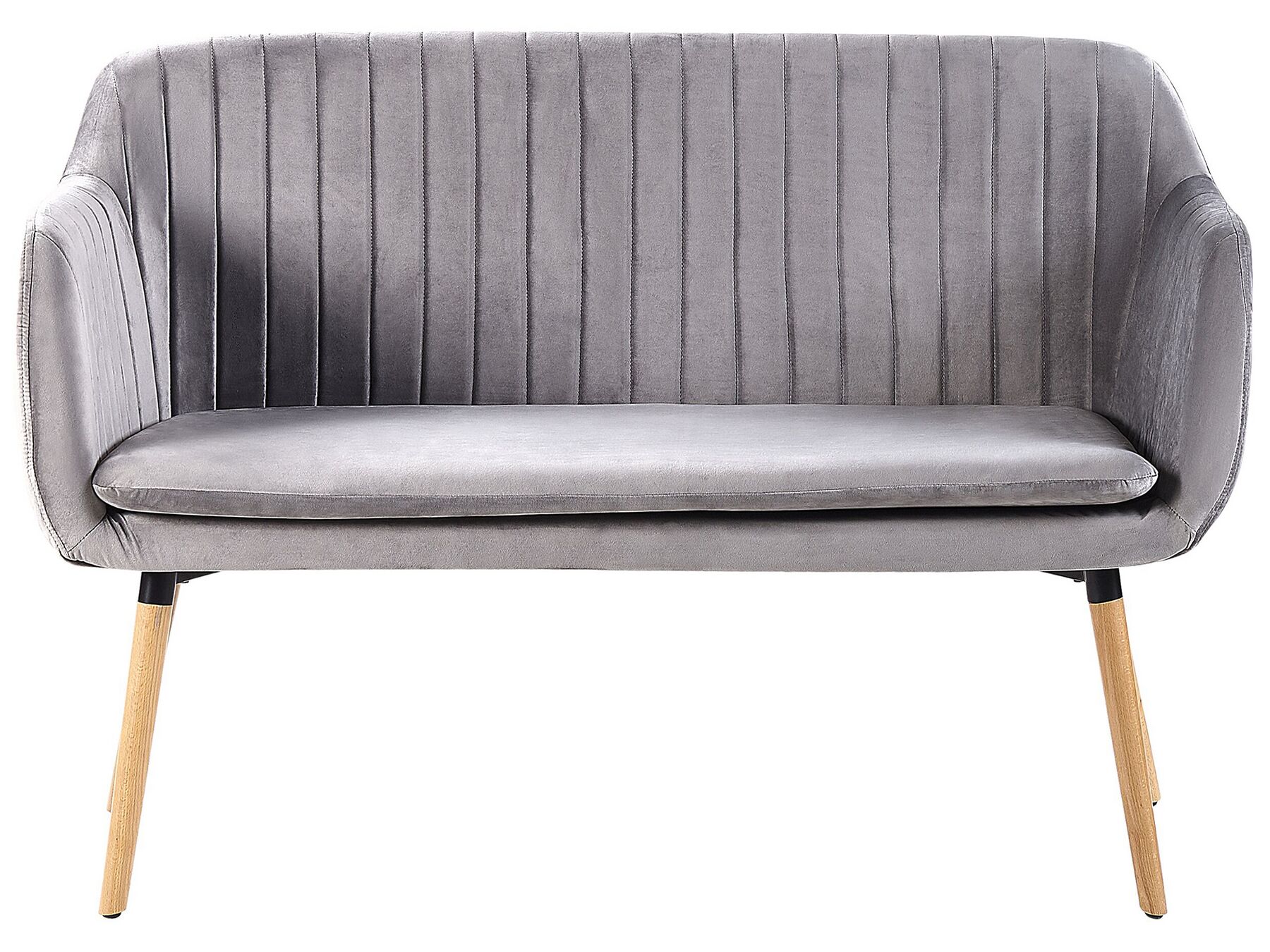 2 Seater Velvet Kitchen Sofa Grey TABY