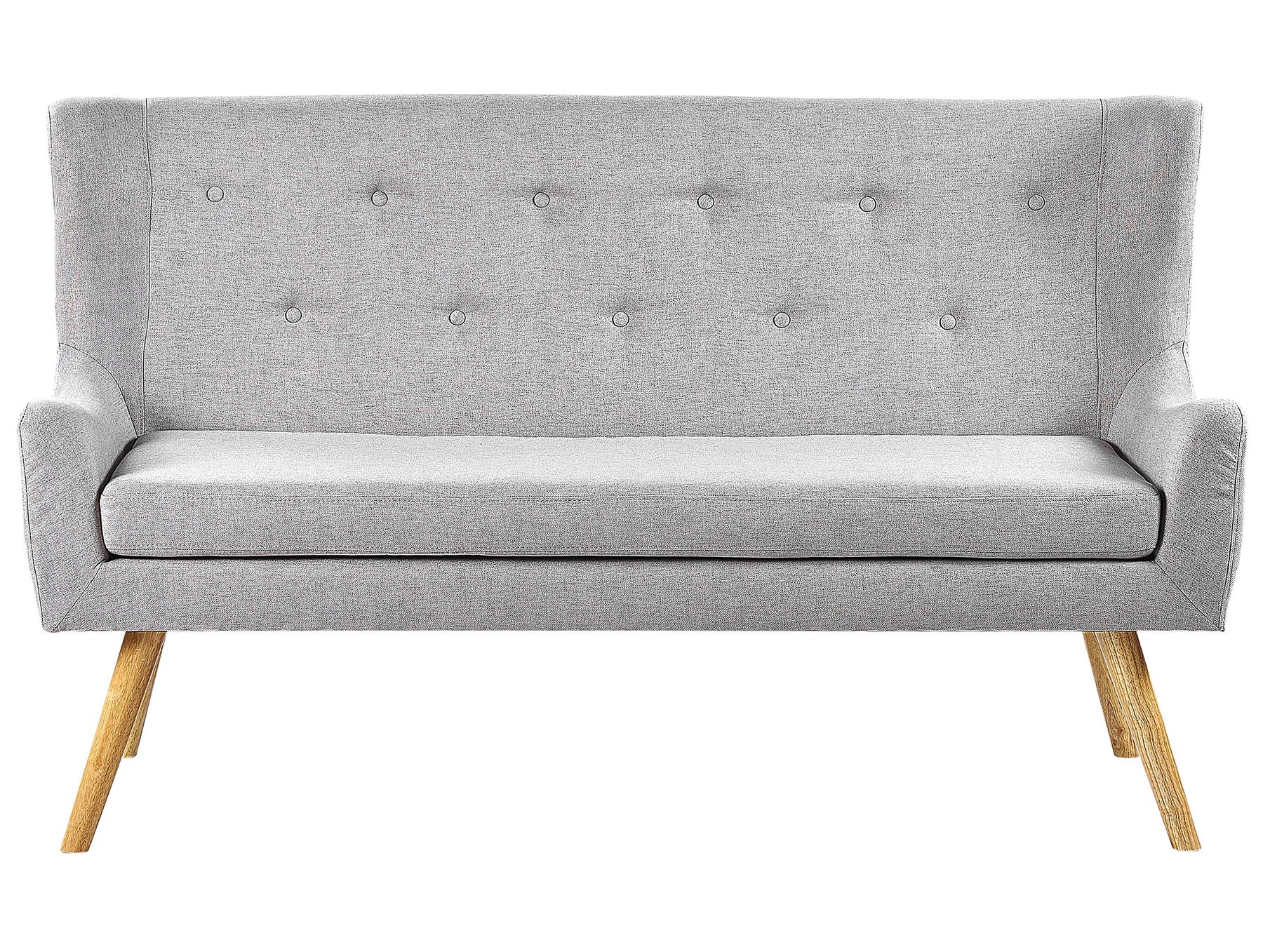 2 Seater Fabric Kitchen Sofa Light Grey SKIBBY