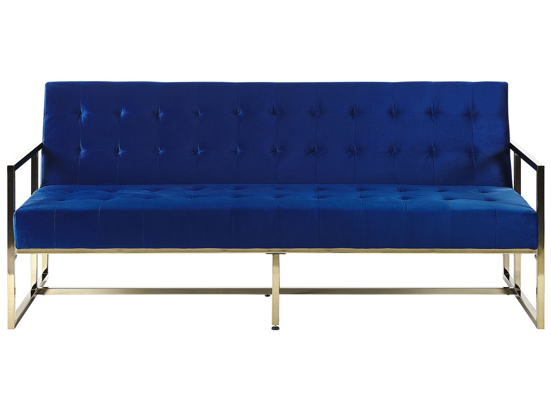 Sofa Bed MARSTAL Velvet Navy Blue 3 Seater
