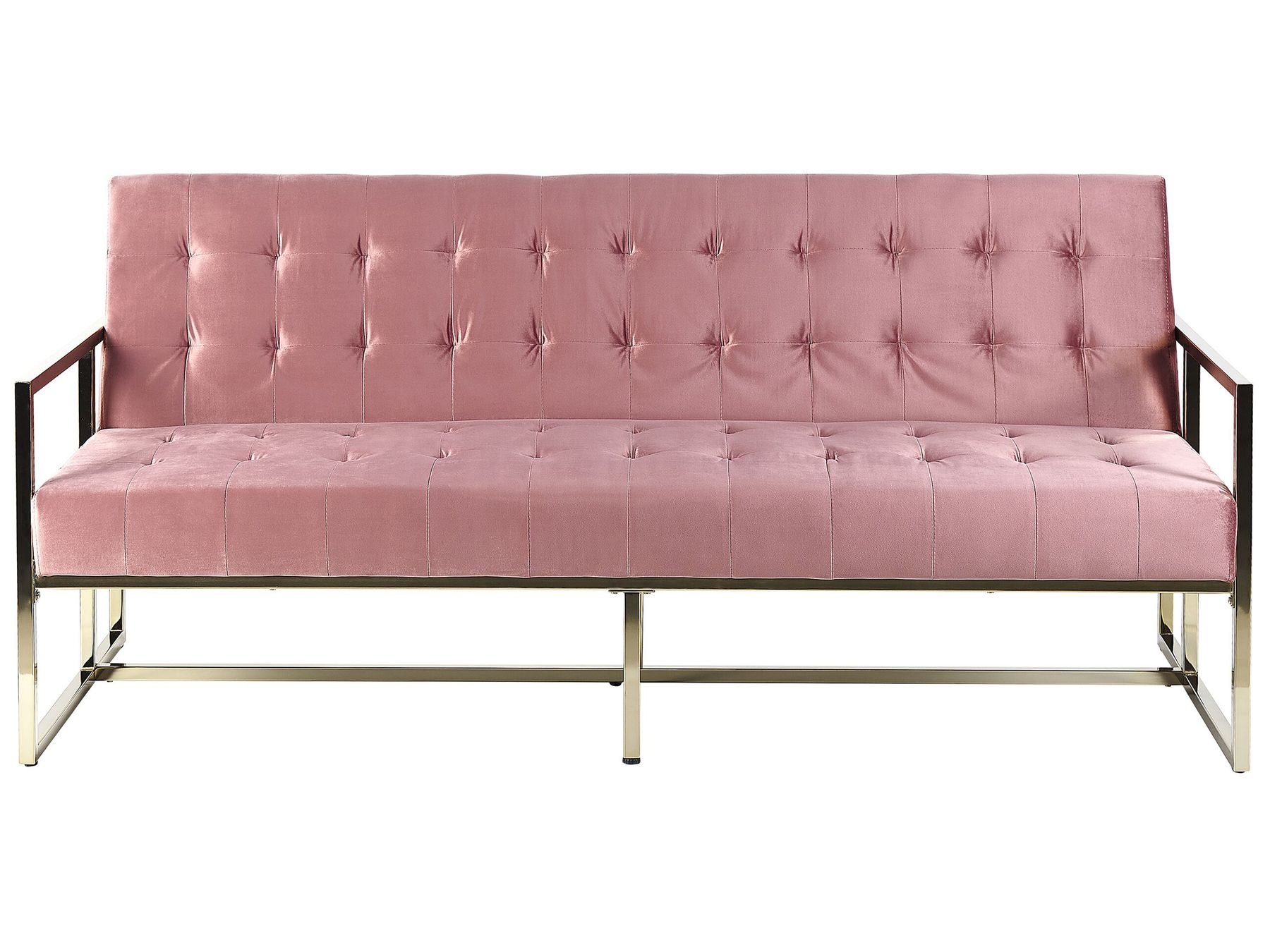 Sofa Bed MARSTAL Velvet Pink 3 Seater