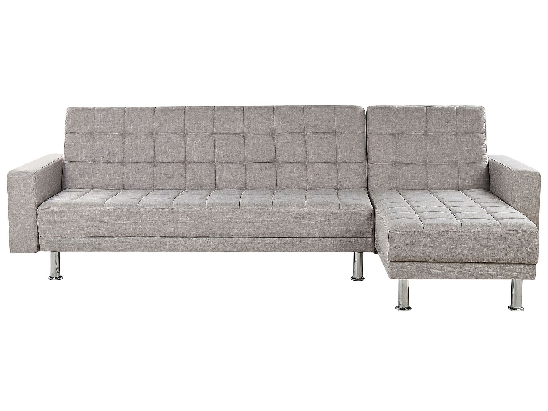 Corner Sofa Bed NESSET Fabric Light Grey 4 Seater Left Hand