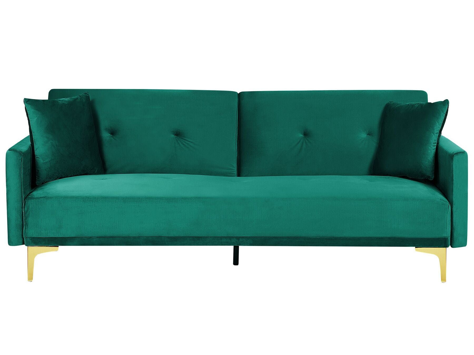 Sofa Bed LUCAN Velvet Emerald Green 3 Seater