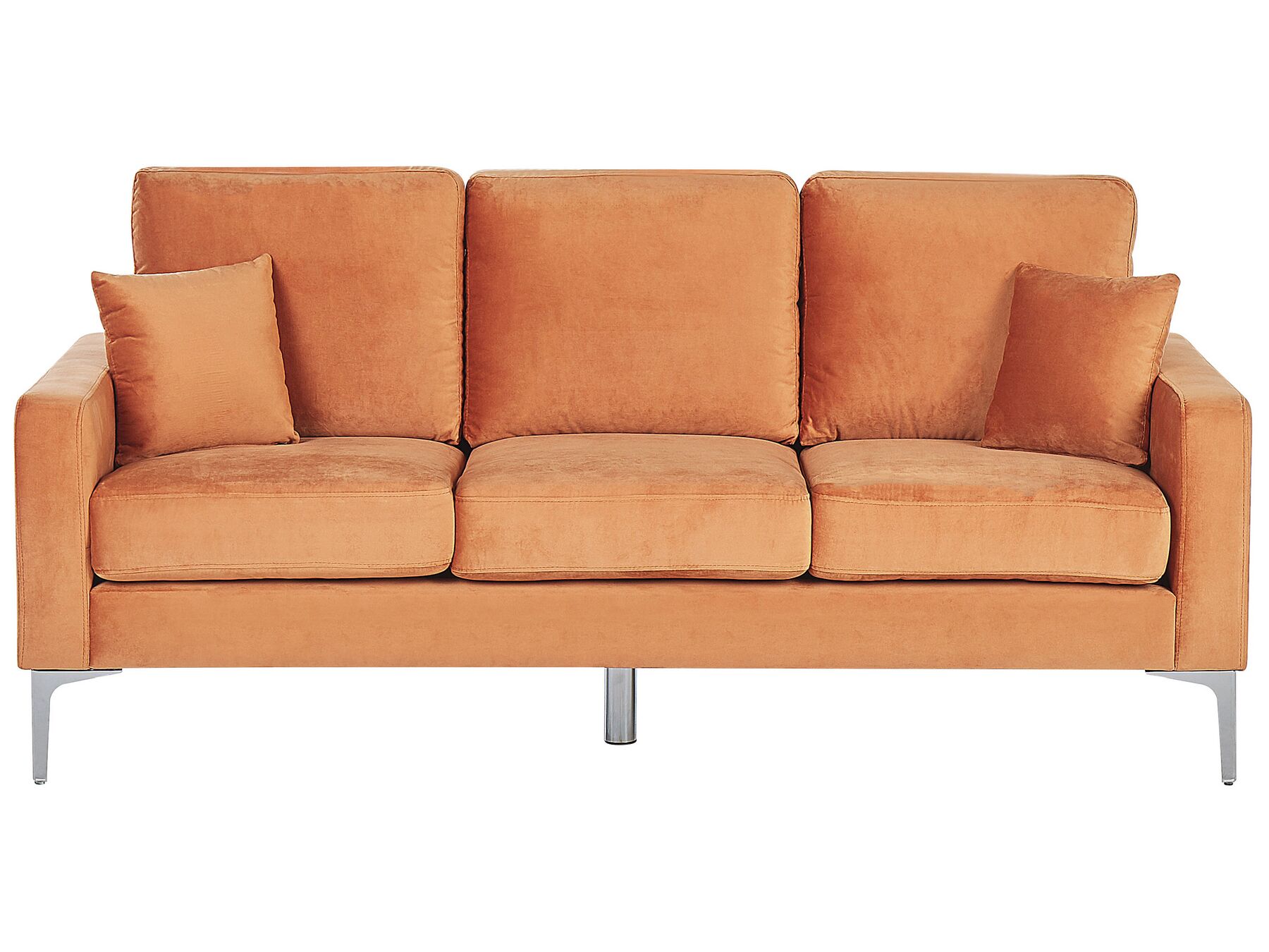 3 Seater Velvet Sofa Orange GAVLE