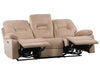 3 Seater Velvet Electric Recliner Sofa with Port Beige
