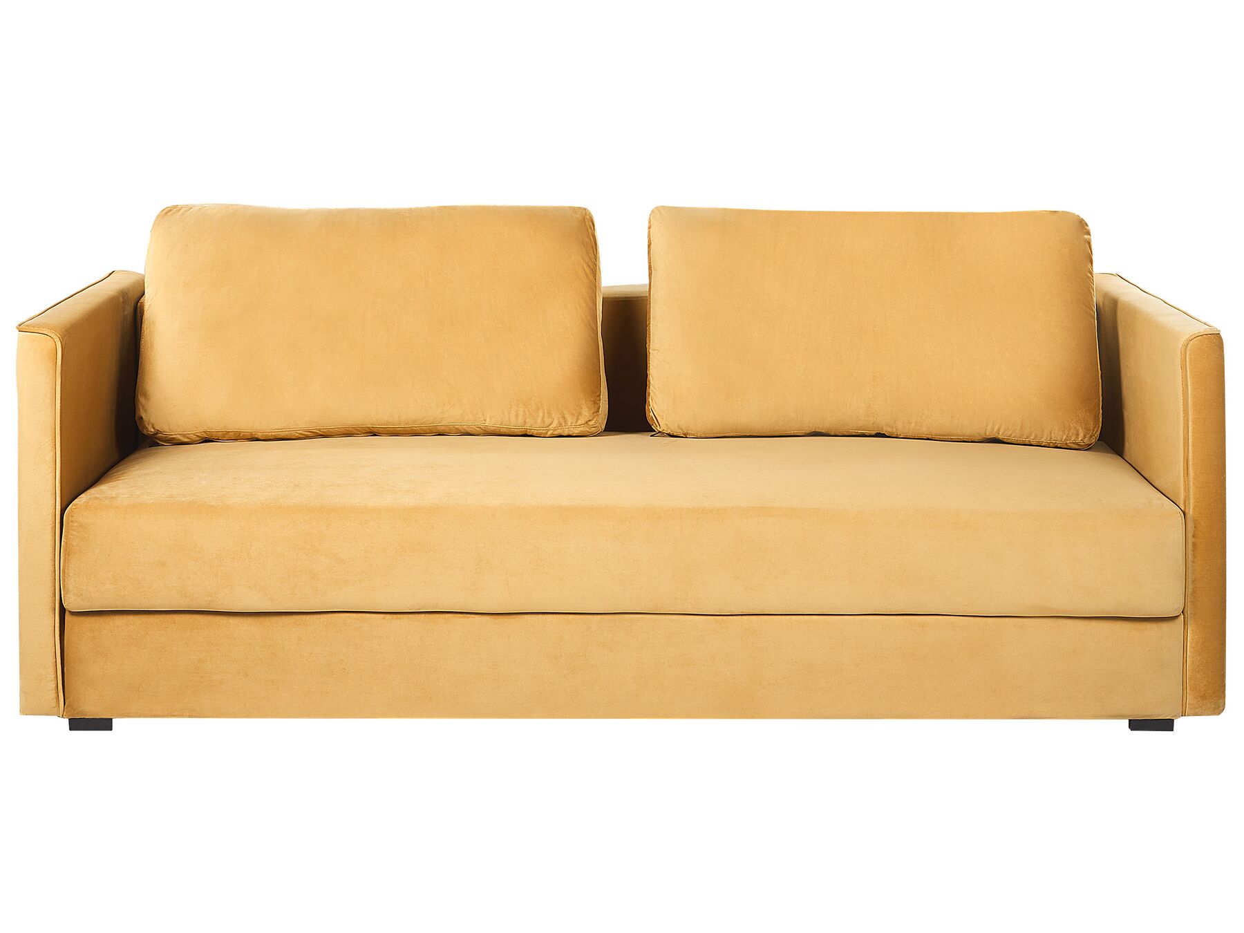 Sofa Bed EKSJO Velvet Mustard with Storage 3 Seater