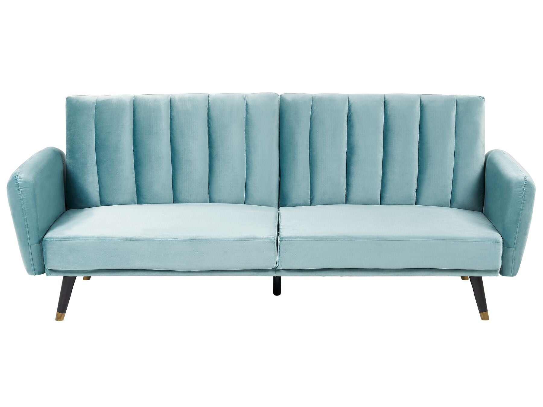 Sofa Bed VIMMERBY Velvet Light Blue 3 Seater