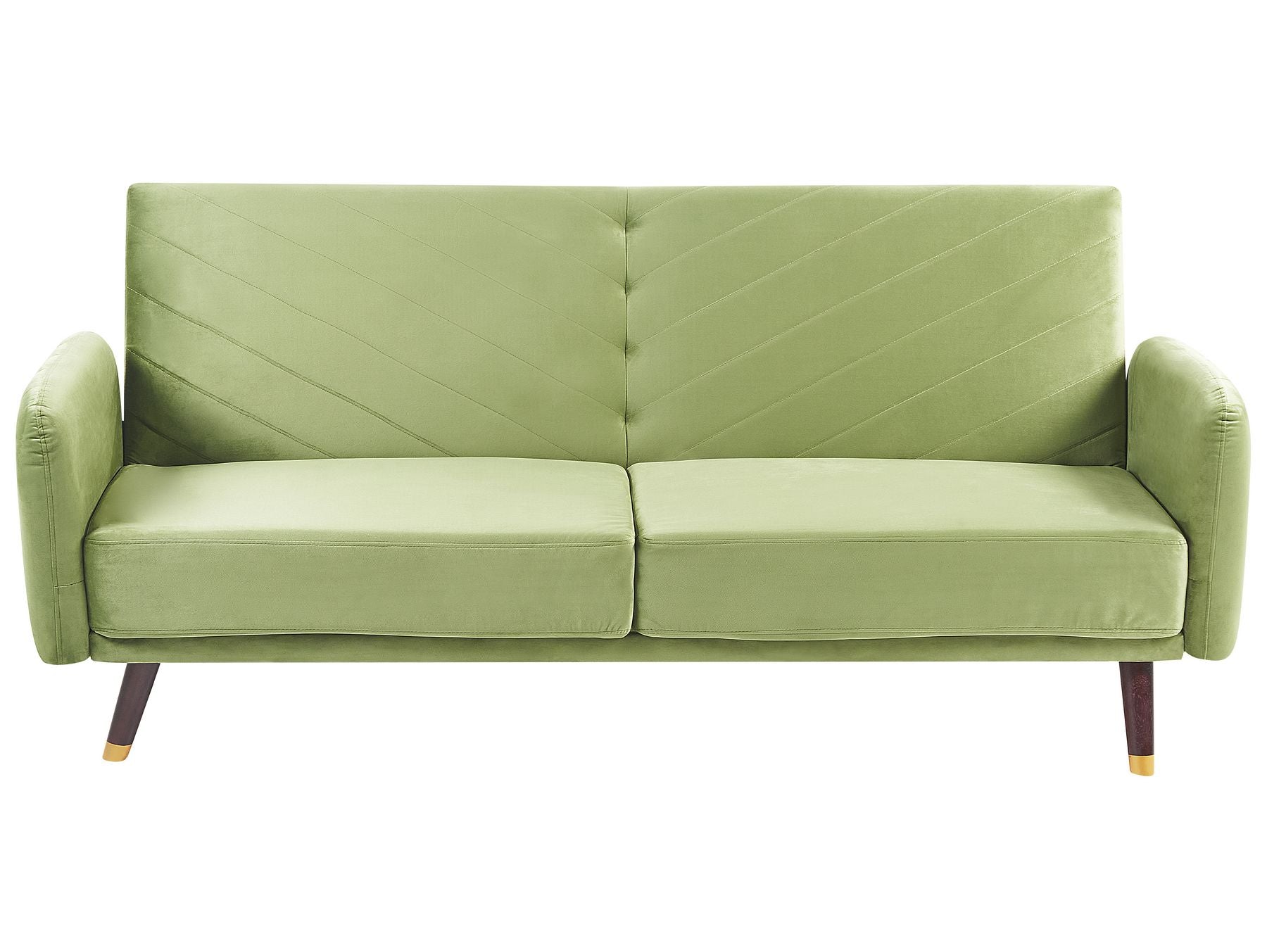 Sofa Bed SENJA Velvet Olive Green 3 Seater