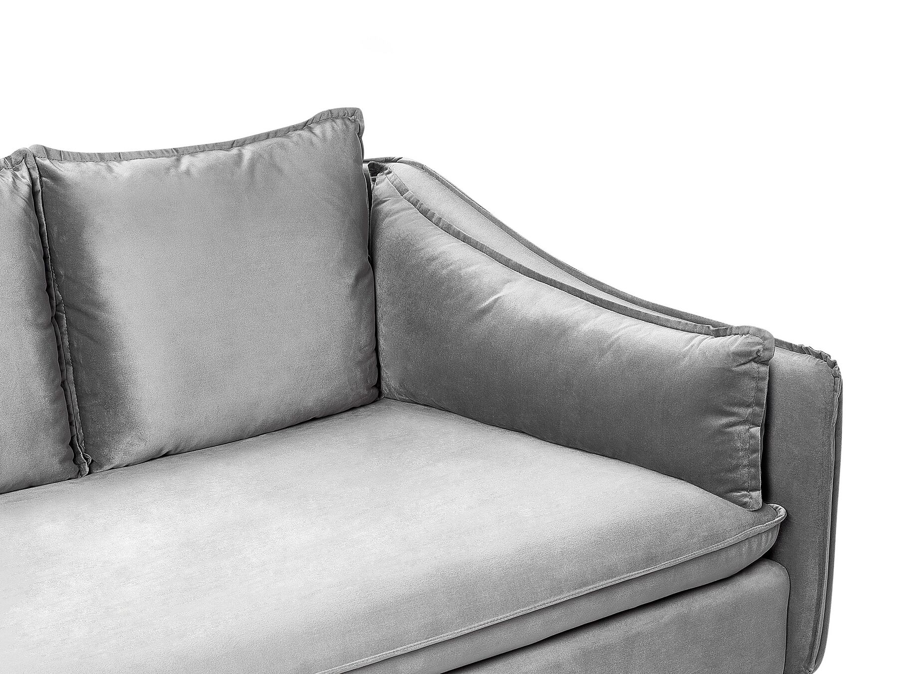 Velvet Sofa Light Grey AURE