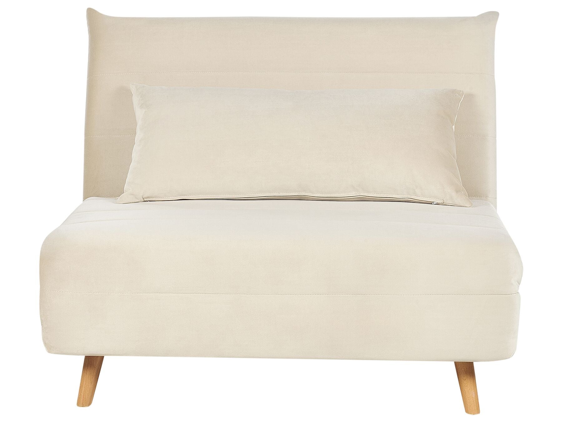 Single Sofa Bed SETTEN Velvet Light Beige