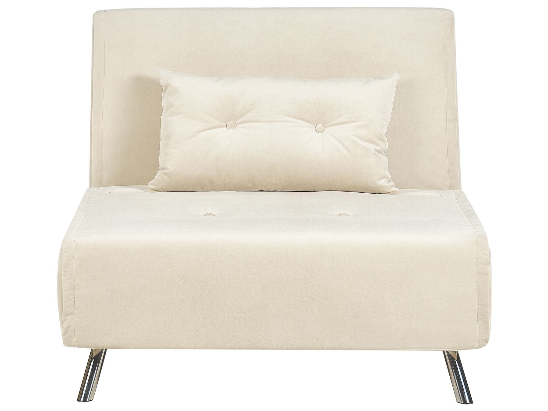 Single Sofa Bed FARRIS Velvet Light Beige