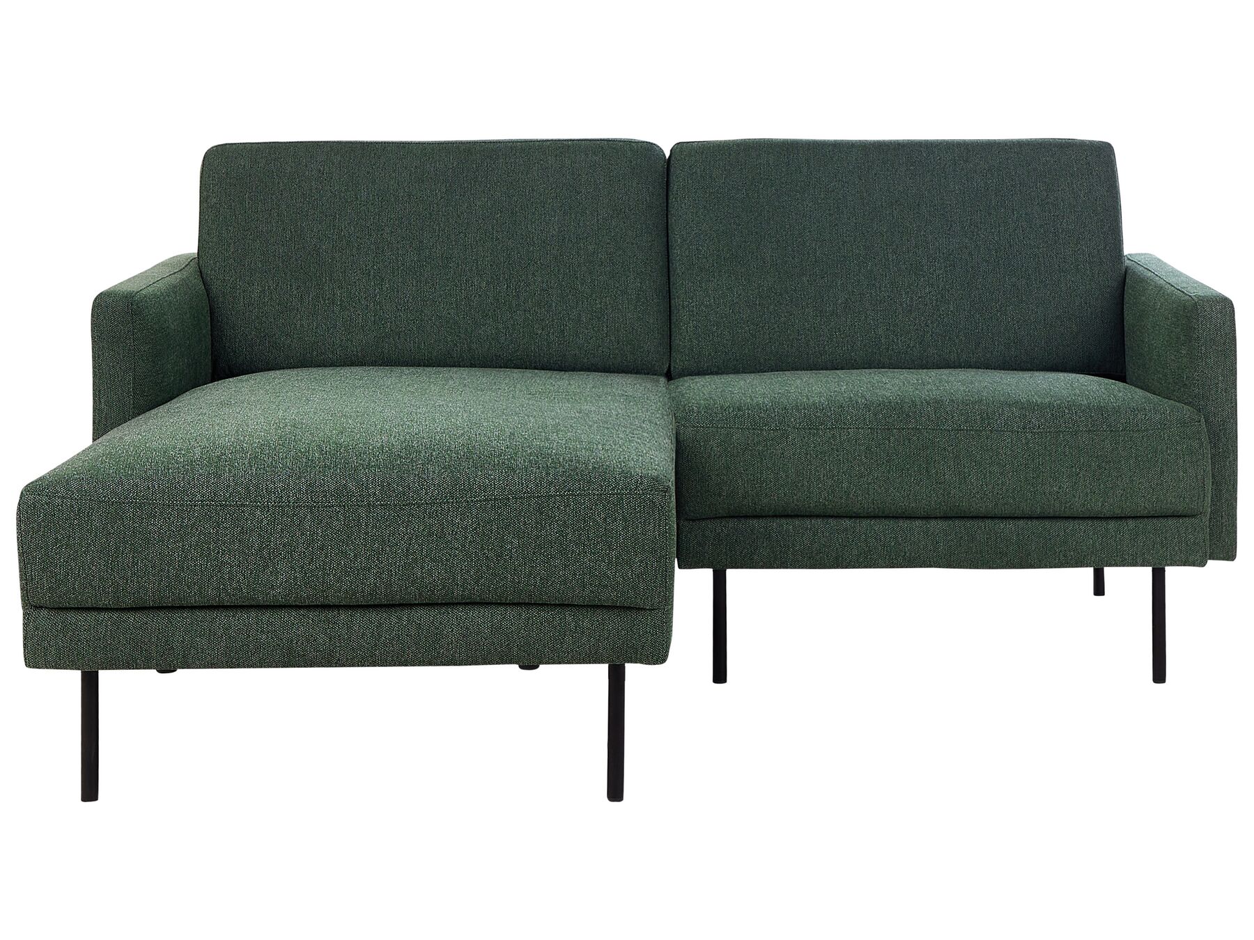 Corner Sofa BREDA Fabric Dark Green 2 Seater Right Hand
