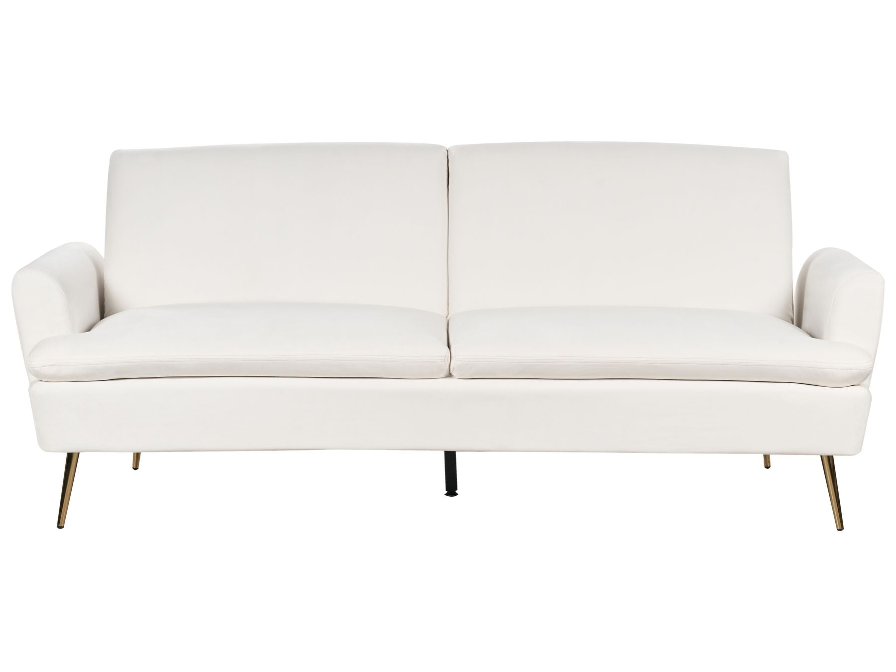 Sofa Bed VETTRE Velvet Off-White 3 Seater
