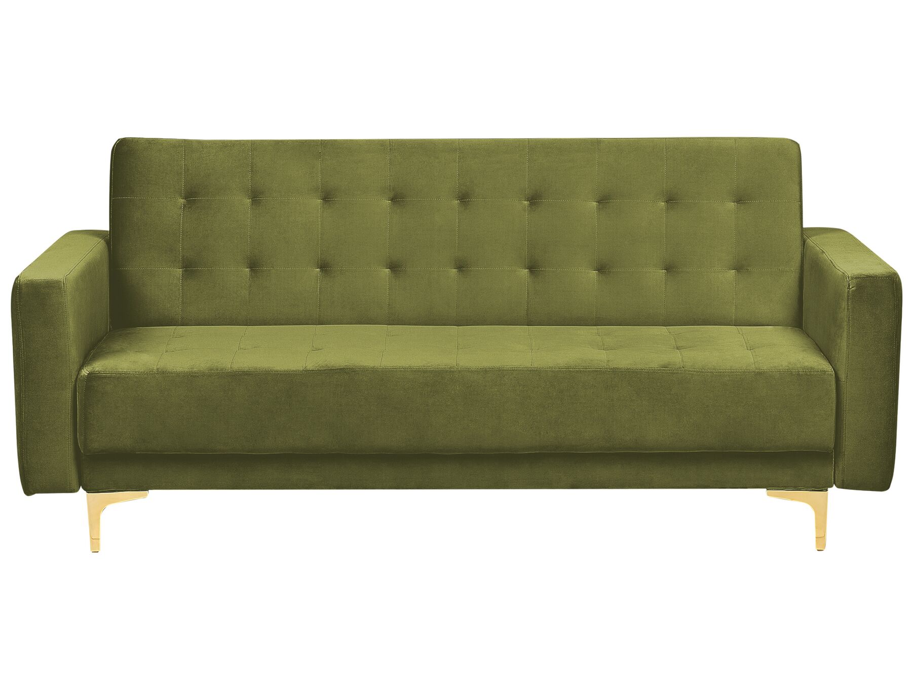 Sofa Bed ABERDEEN Velvet Green 3 Seater