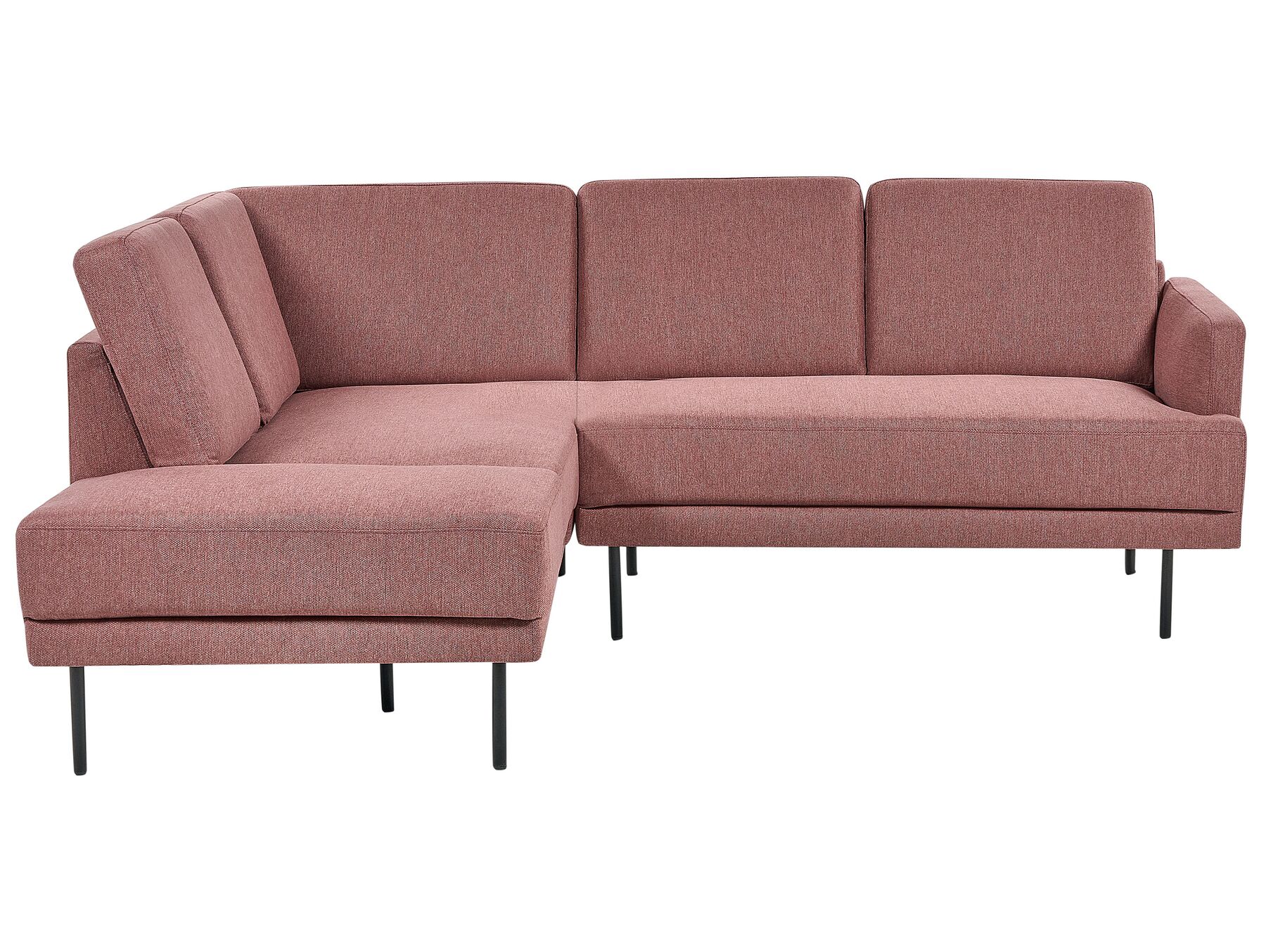 Corner Sofa BREDA Fabric Pink 4 Seater Right Hand